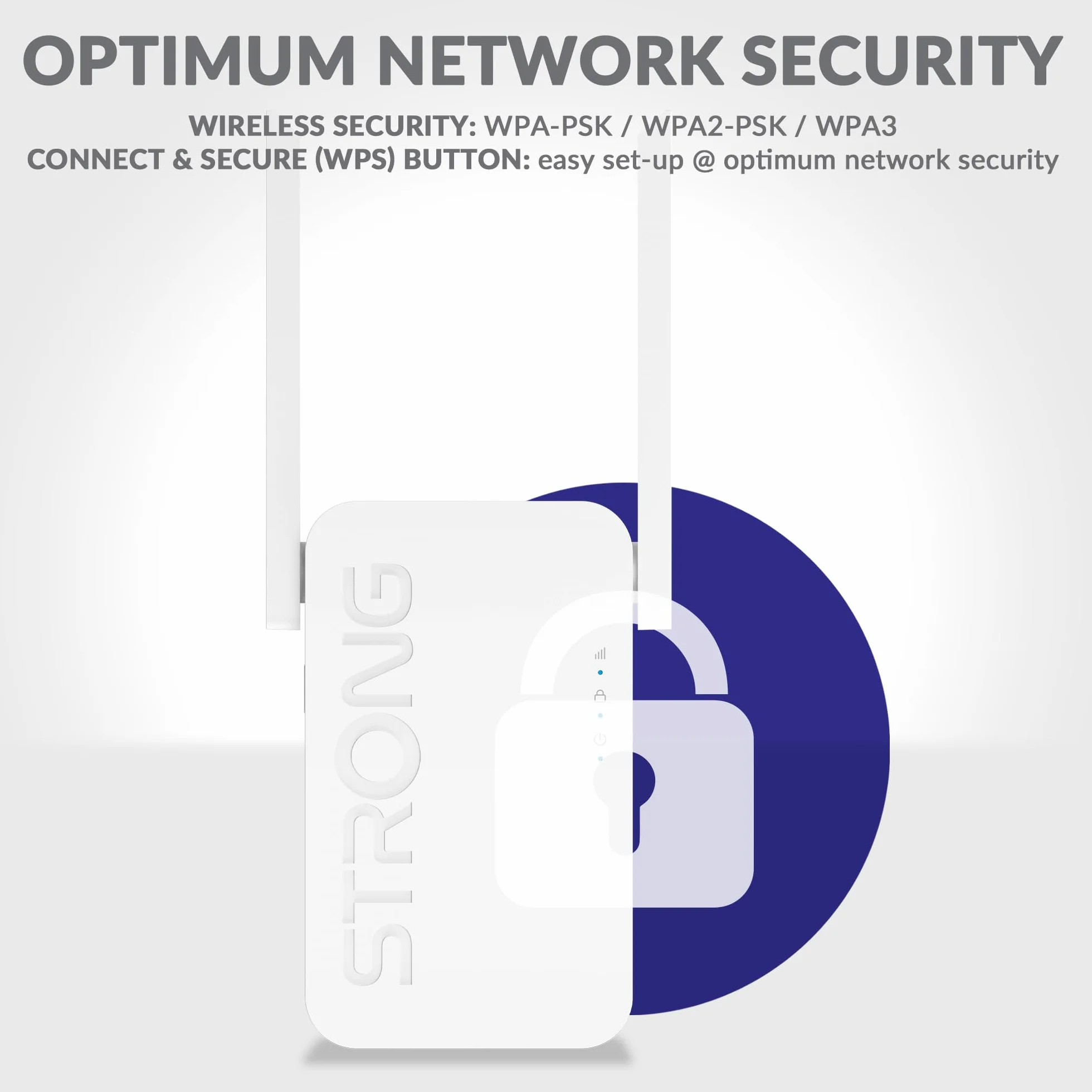 STRONG Wzmacniacz Wi-Fi 6 AX3000: wzmacniacz Wi-Fi 2 w 1 i punkt dostępowy, gniazdo wtykowe do szybkiego Internetu do 3000 Mbit/s, idealne do domu i ogrodu