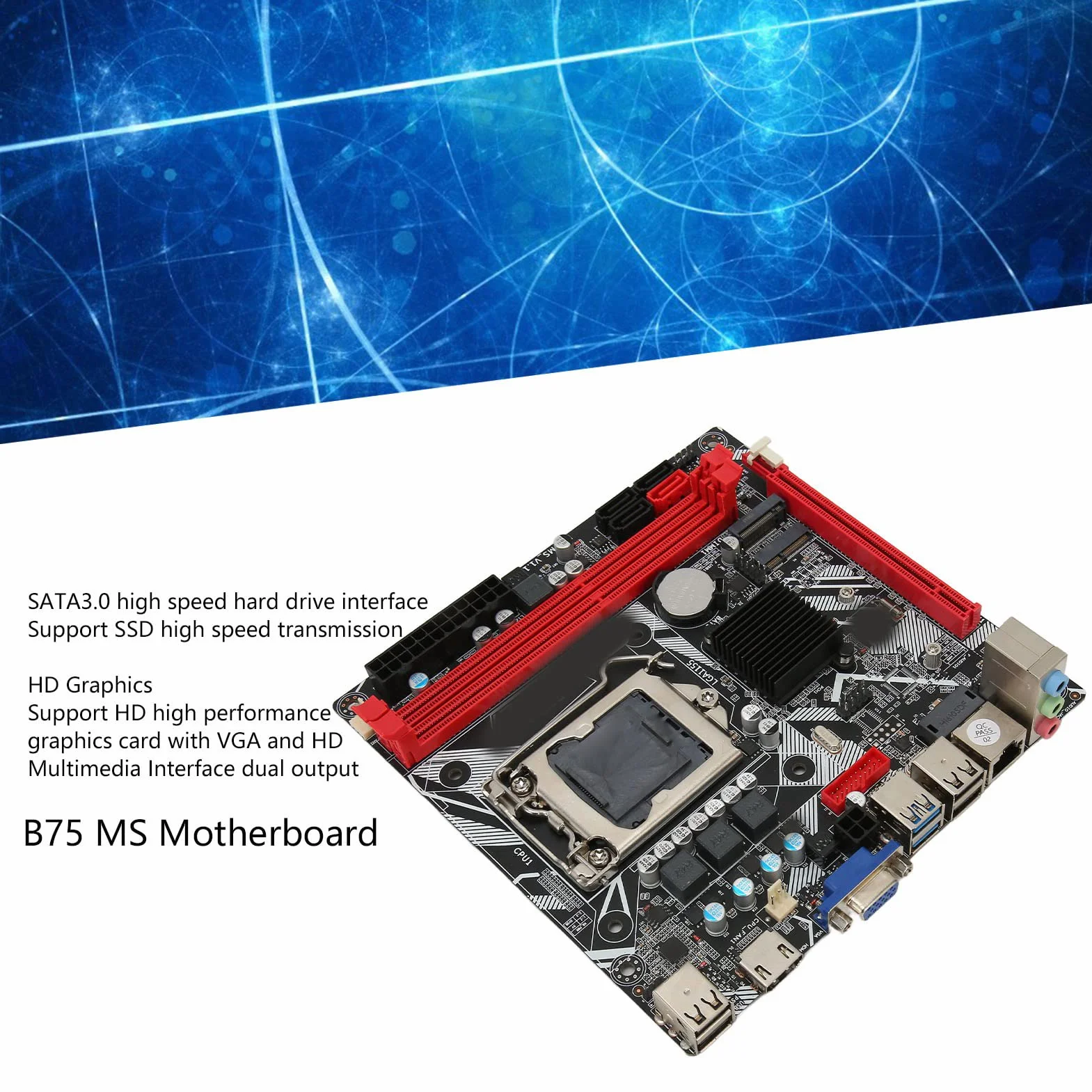 Płyta Główna Komputera Stacjonarnego, Płyty Główne Komputera B75 MS ITX, Płyta Główna DDR3 LGA 1155, Płyta Główna NVME M.2 WiFi M.2 USB3.0 SATA3.0