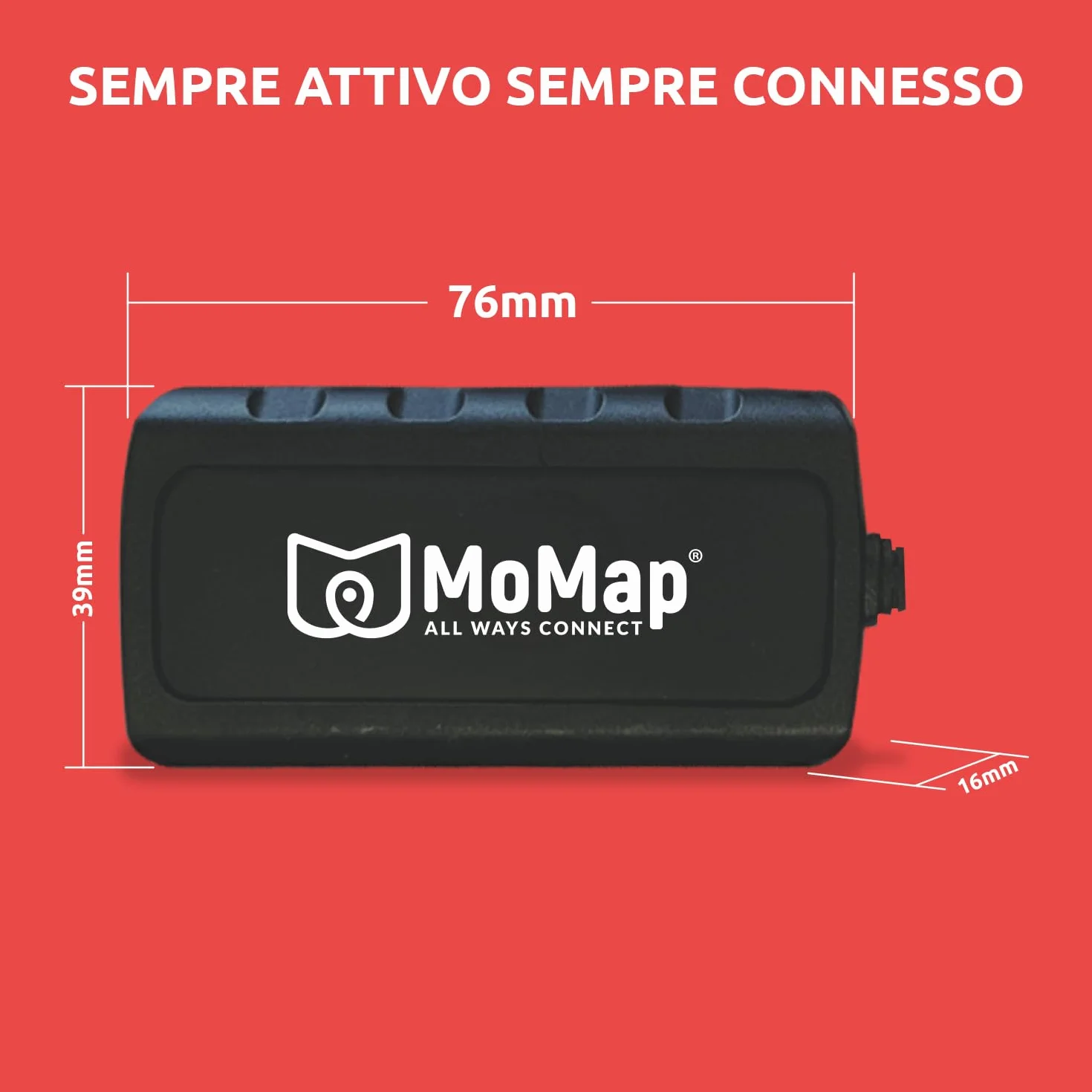 MoMap Start 4G - GPS Tracker do samochodów i motocykli, automatyczne blokowanie rozruchu po 30 sekundach, monitorowanie stanu baterii, 100% włoska aplikacja i obsługa klienta w 100% włoski