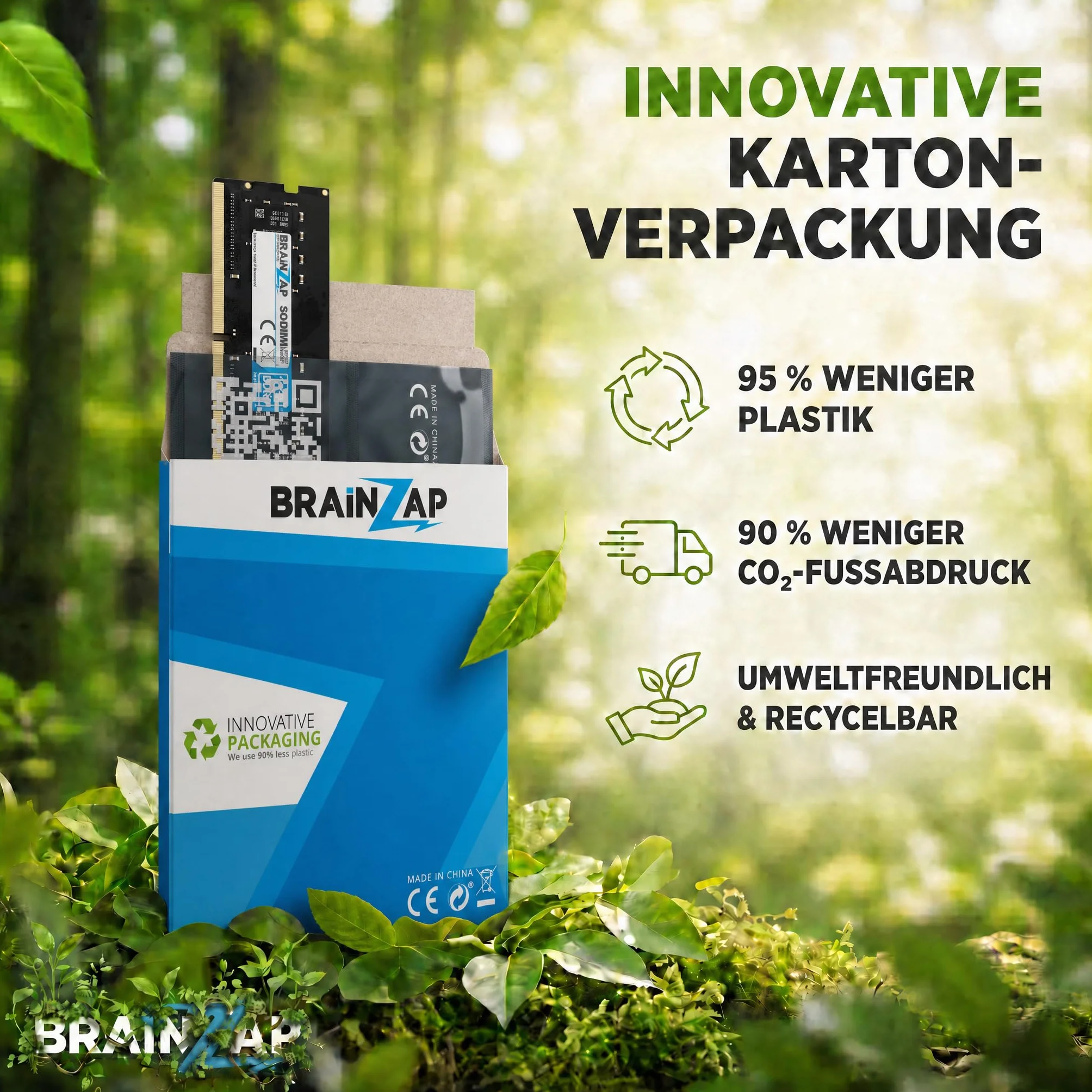 BRAINZAP 8 GB DDR4 RAM SO-DIMM PC4-3200AA-SA0-11 1Rx8 3200 MHz 1.2V CL22 notebook laptop pamięć robocza bez buforowania ECC