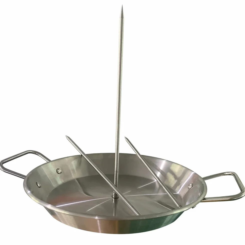 LIANGMEI Pionowy szpikulec ze stali nierdzewnej do grilla, grill, pionowy szpikulec grillowy Spit Grill Pionowy rożen Stand Up Grill Stalowy szpikulec z 3 wyjmowanymi kolcami (8,10,12 cala)