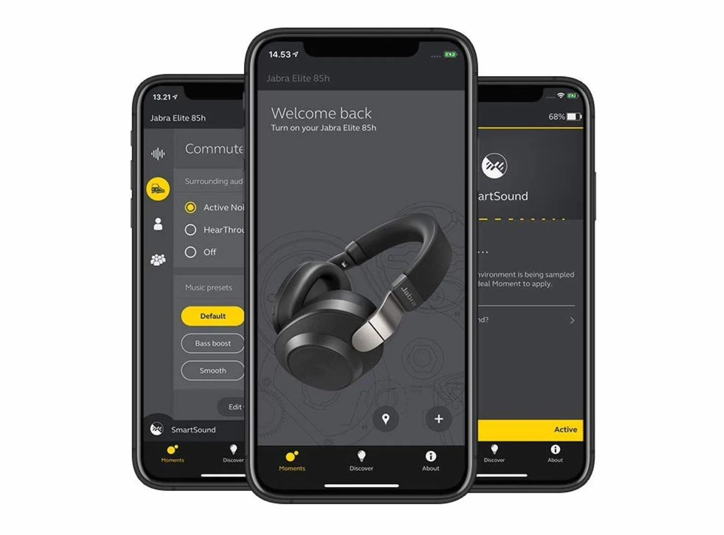 Jabra Elite 85h Amazon Edition - bezprzewodowe słuchawki na ucho z redukcją szumów i długą żywotnością baterii do rozmów i słuchania muzyki; Czarno-miedziane