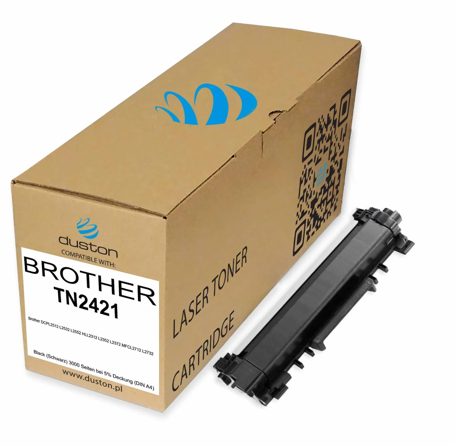 duston TN2421, TN-2421 czarny toner kompatybilny z Brother DCPL2512 L2532 L2552 HLL2312 L2352 L2372 MFCL2712 L2732 -