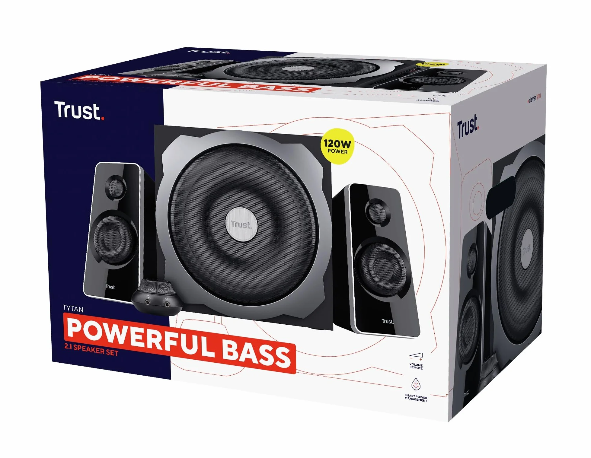 Trust Tytan 2.1 głośnik - PC luid spreker met subwoofer, 120 W, zwarty