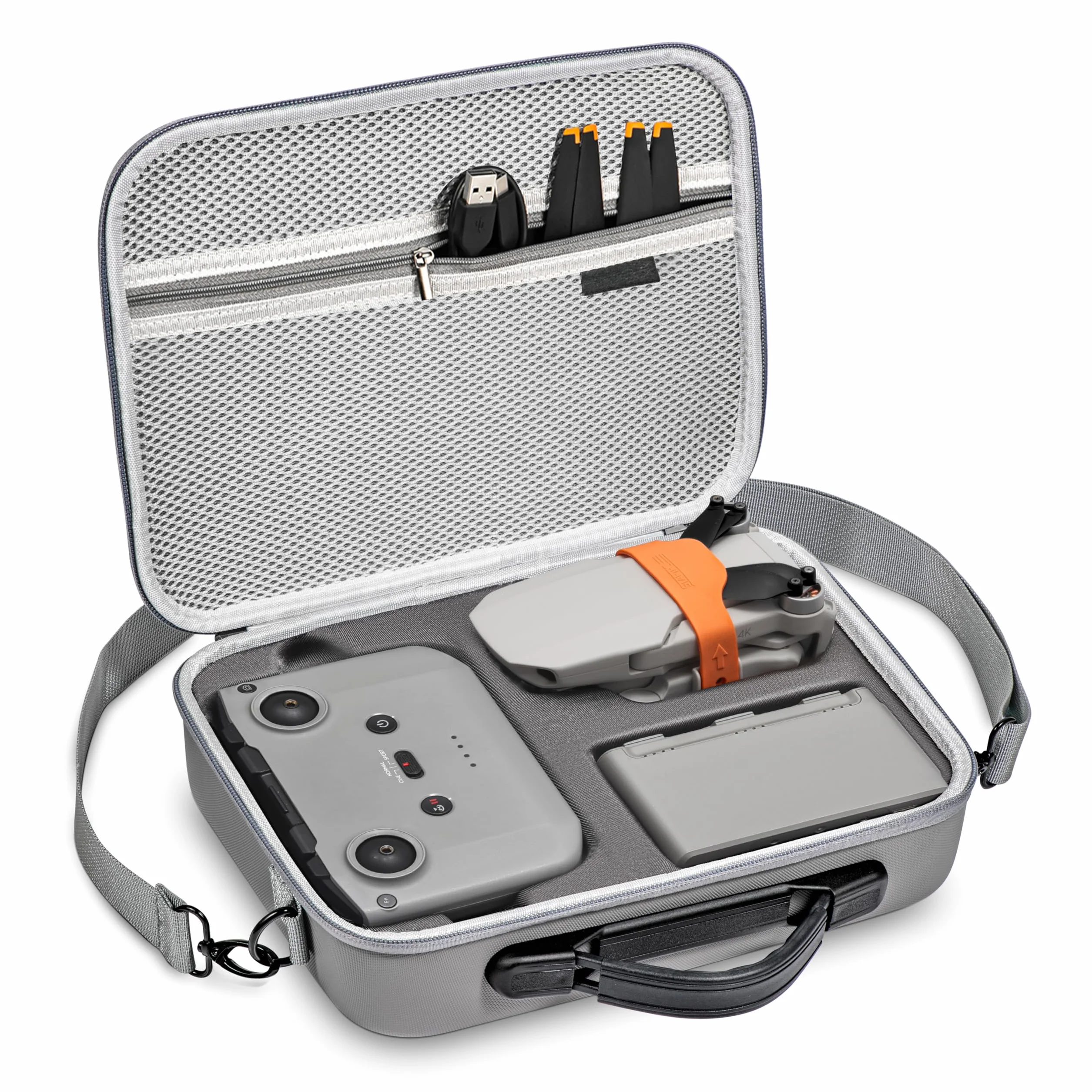 Tomat Przenośna Torba Podróżna 4K do DJI Mini 2 SE Fly More Combo, Akcesoria do Dronów, Szary, Kompaktowe