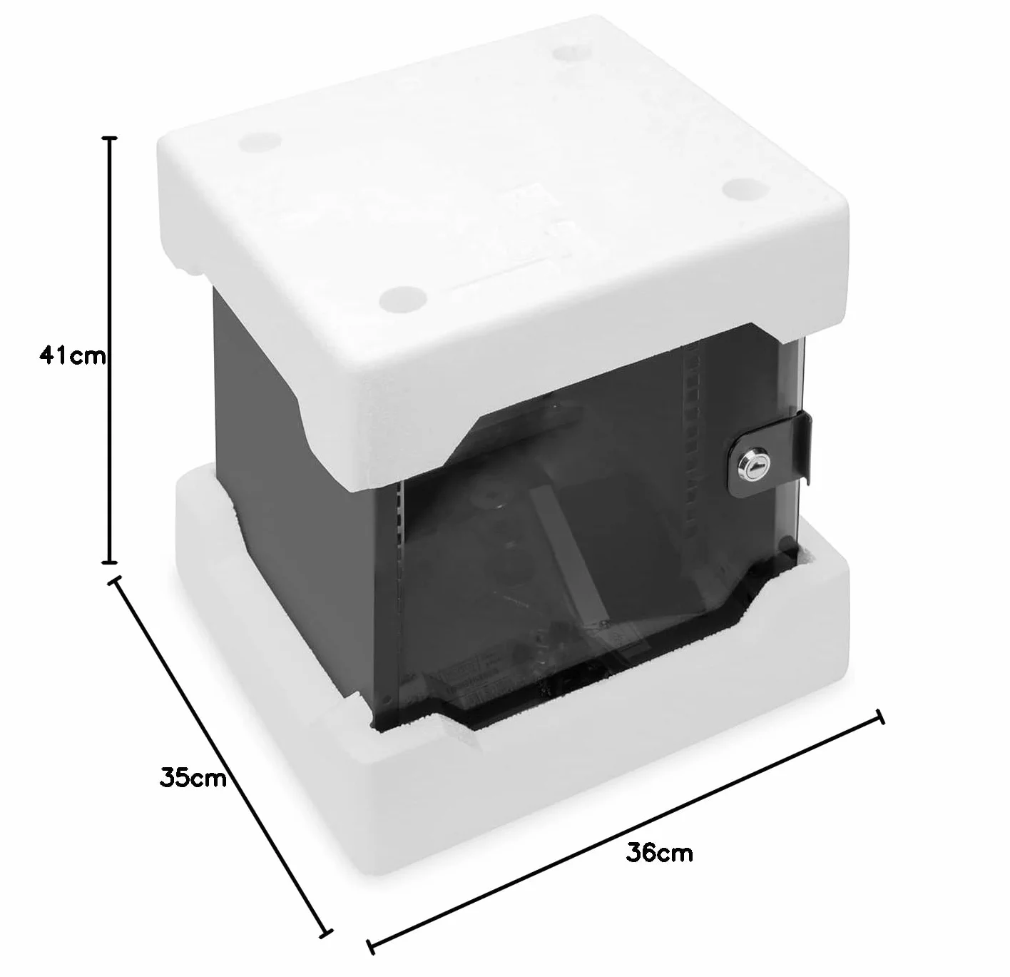 DIGITUS Szafka sieciowa 10 cali – 6U – montaż naścienny – wys. x szer. x gł. 330 x 312 x 300 mm – głębokość użytkowa 240 mm – nośność 30 kg – drzwi z bezpiecznego szkła – seria SOHO – czarny