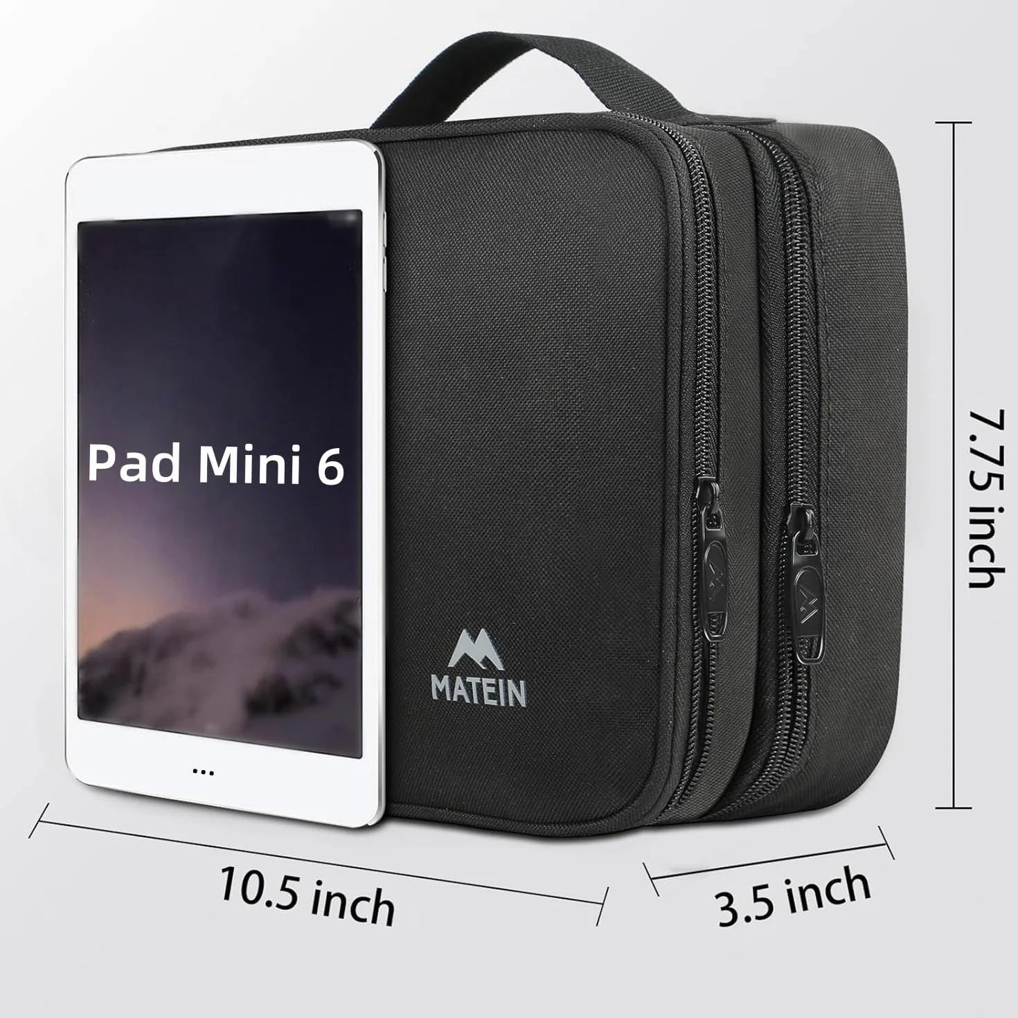 MATEIN Elektroniczna wielofunkcyjna torba na kable wodoodporna torba do przechowywania akcesoriów uniwersalna torba organizer na pamięć USB, kartę pamięci, ładowarkę, power bank, 2 warstwy, czarna