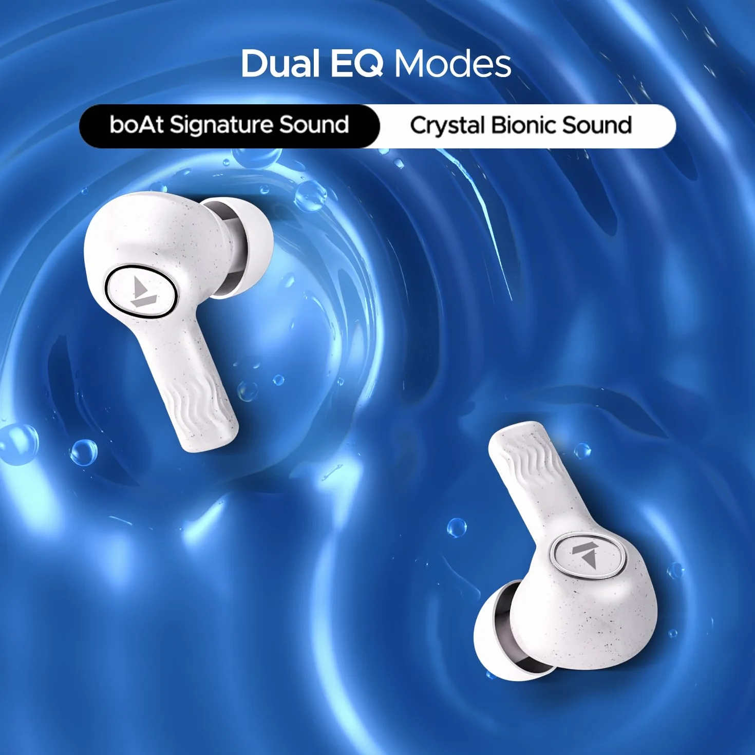 boAt Nirvana Ion ANC, aktywna redukcja szumów (~ 32dB), bateria 120 godzin, obsługa aplikacji, Crystal Bionic Sound, 4 Mics ENx, v5.3 Bluetooth TWS słuchawki douszne bezprzewodowe z mikrofonem (kwarc