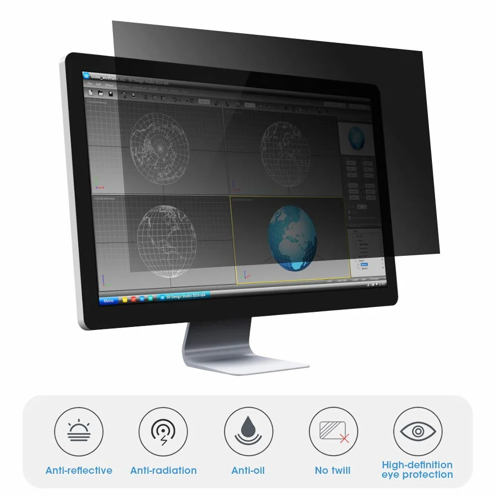 Annadue 21,5 cala Privacy filtr ekranu Anti-GLare Anti-Scratch 16:10 ochrona UV niebieskie światło monitor komputer