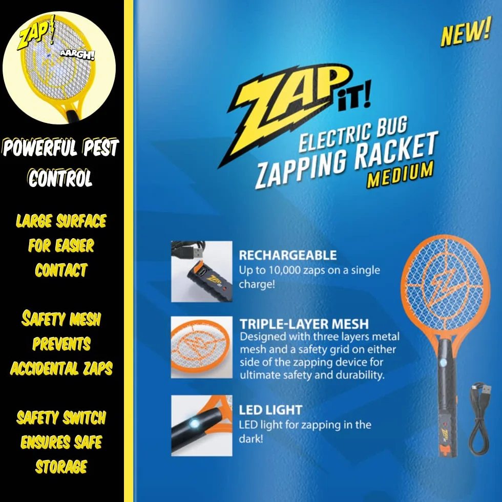 Zap It! Bug Zapper łapka na muchy USB LED duża