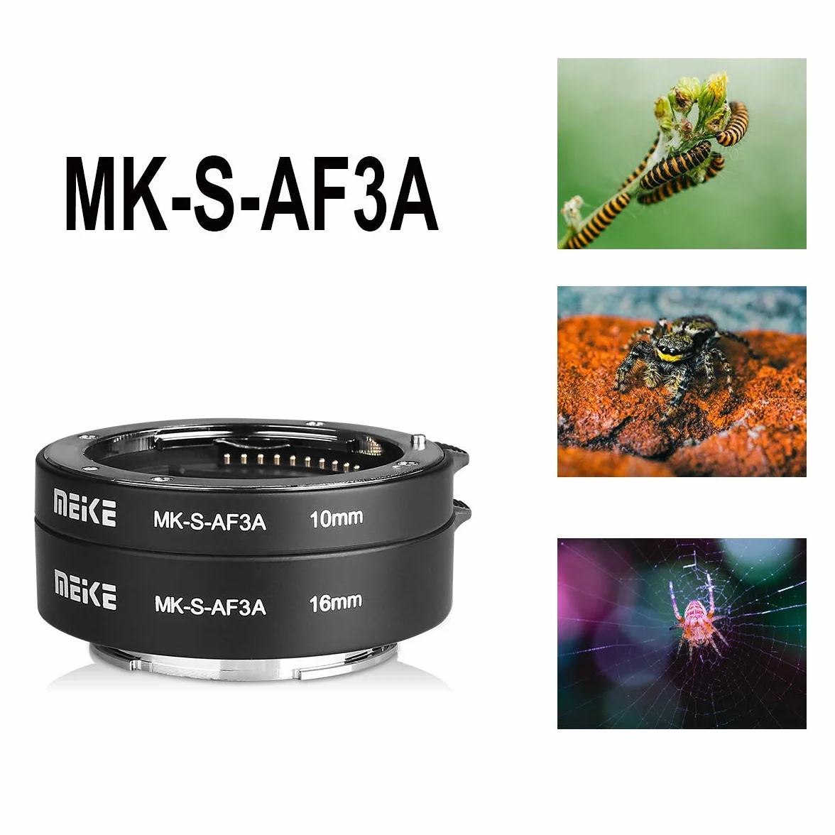 Meike MK-S-AF3A adapter przedłużający makro z automatyczną ostrością do Sony NEX mocowanie obiektywu A7 A7R NEX-5R NEX-7 10 mm + 16 mm