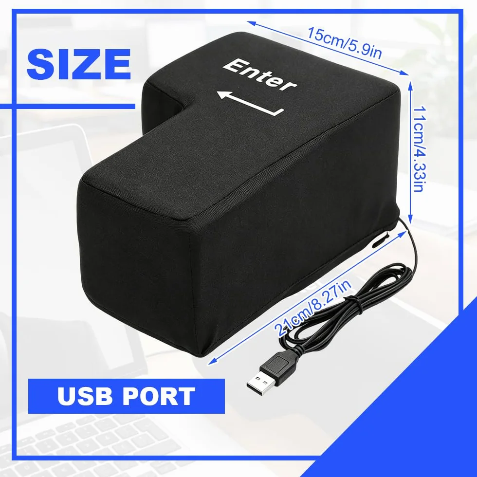 Poduszka antystresowa USB z przyciskiem wejścia, wielofunkcyjna do biura i podróży