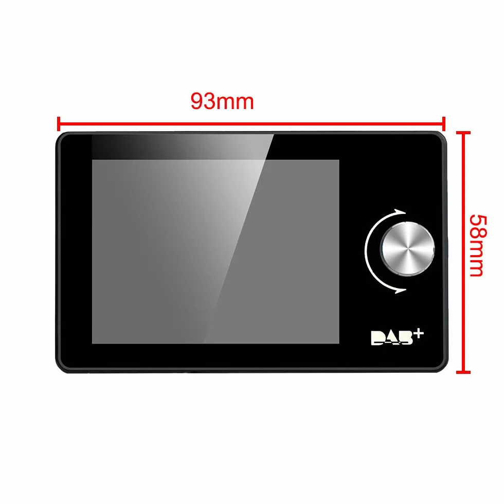 Przenośne radio cyfrowe DAB/DAB+, samochodowe, kolorowy wyświetlacz 2,8”, FM, Bluetooth, nieograniczone zapisy, zestaw głośnomówiący, wejście i wyjście AUX, czytnik kart TF 64 GB, ładowarka USB