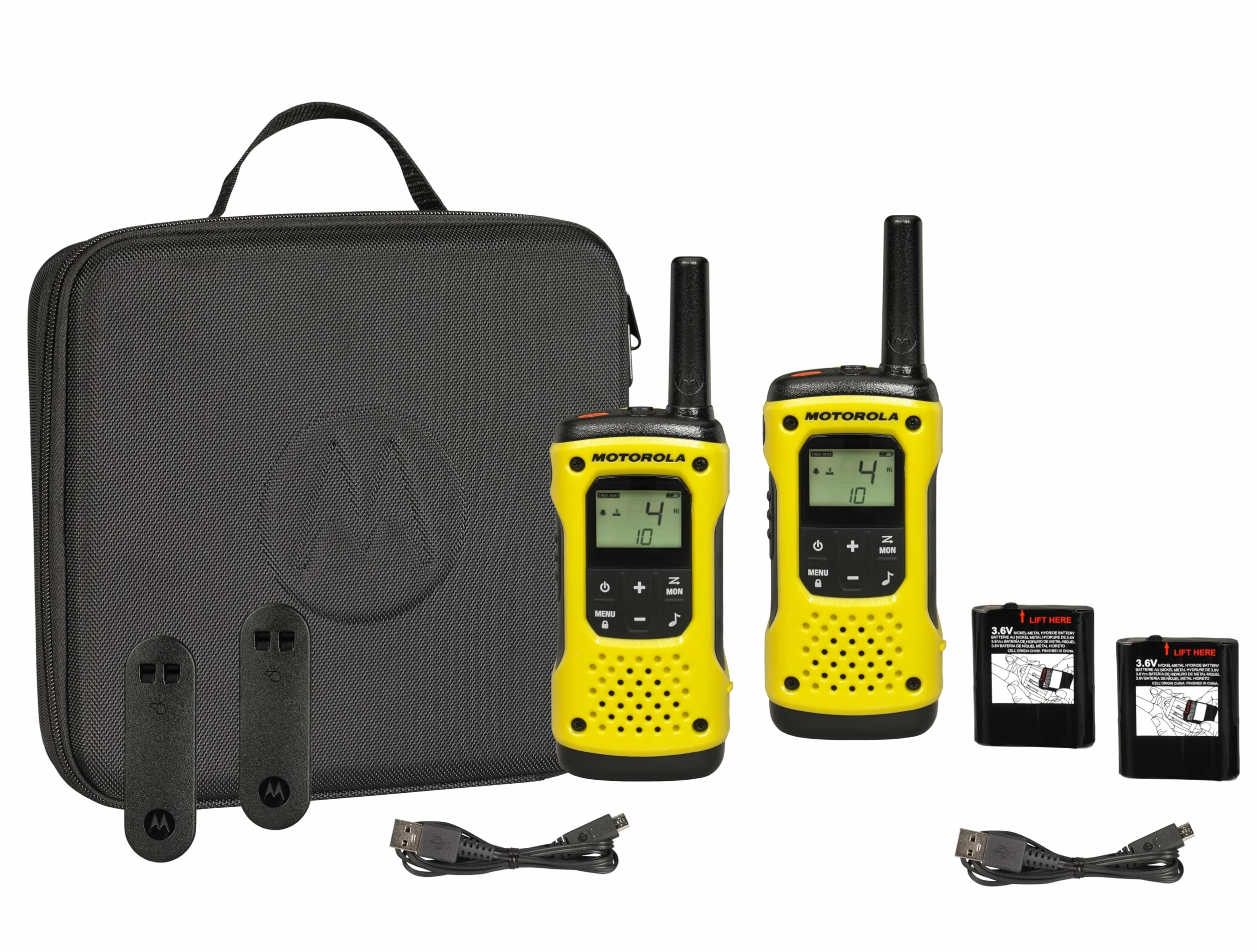 Motorola Mobility TLKR T92 H2O A9P00811YWCMAG - Zestaw Krótkofalówek, Do 10 km, Żółty/Czarny, 2 Sztuki