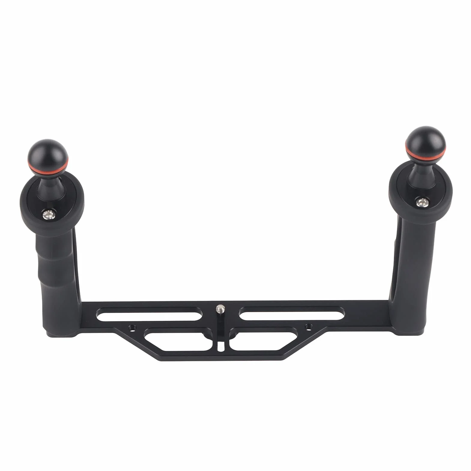 Podwójny Uchwyt Aluminiowy Stabilizator Tacy do Obudowy Aparatu Podwodnego, Ergonomiczna i Lekka Konstrukcja, Optymalizuje Balans Podczas Fotografowania, Odpowiedni do Lustrzanek