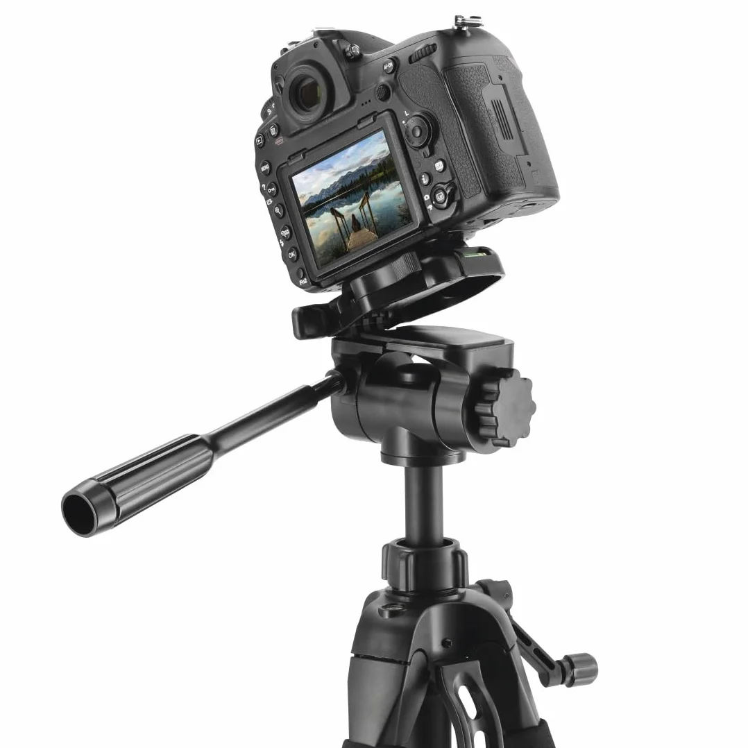 Hama Action 170 Statyw do aparatu 3D o wysokości 62-170 cm, statyw fotograficzny z uchwytem na telefon komórkowy i uchwytem na tablet, statyw z głowicą 3-kierunkową, statyw do lustrzanki z torbą