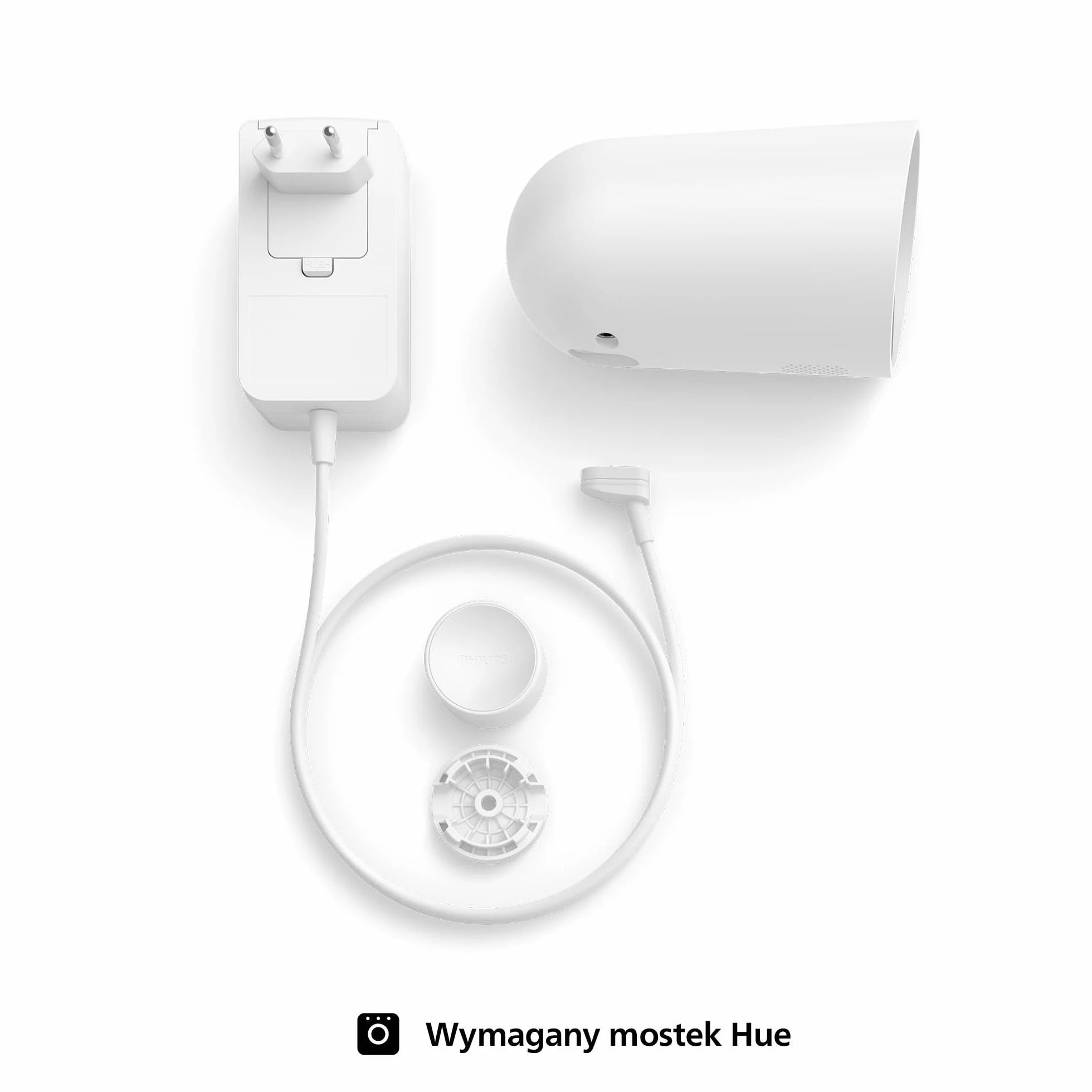 Philips Hue Kamera Raven zasilana baterią akumulatorową biała