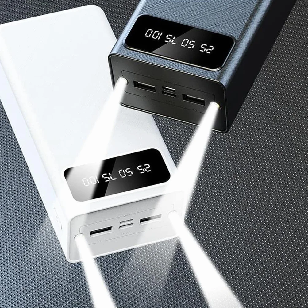 JJJ Samodzielny powerbank o super dużej pojemności 30 000 mAh przenośny przenośny kreatywny zasilacz Power Bank (Kolor: czarny, Rozmiar: 10 000 mAh)