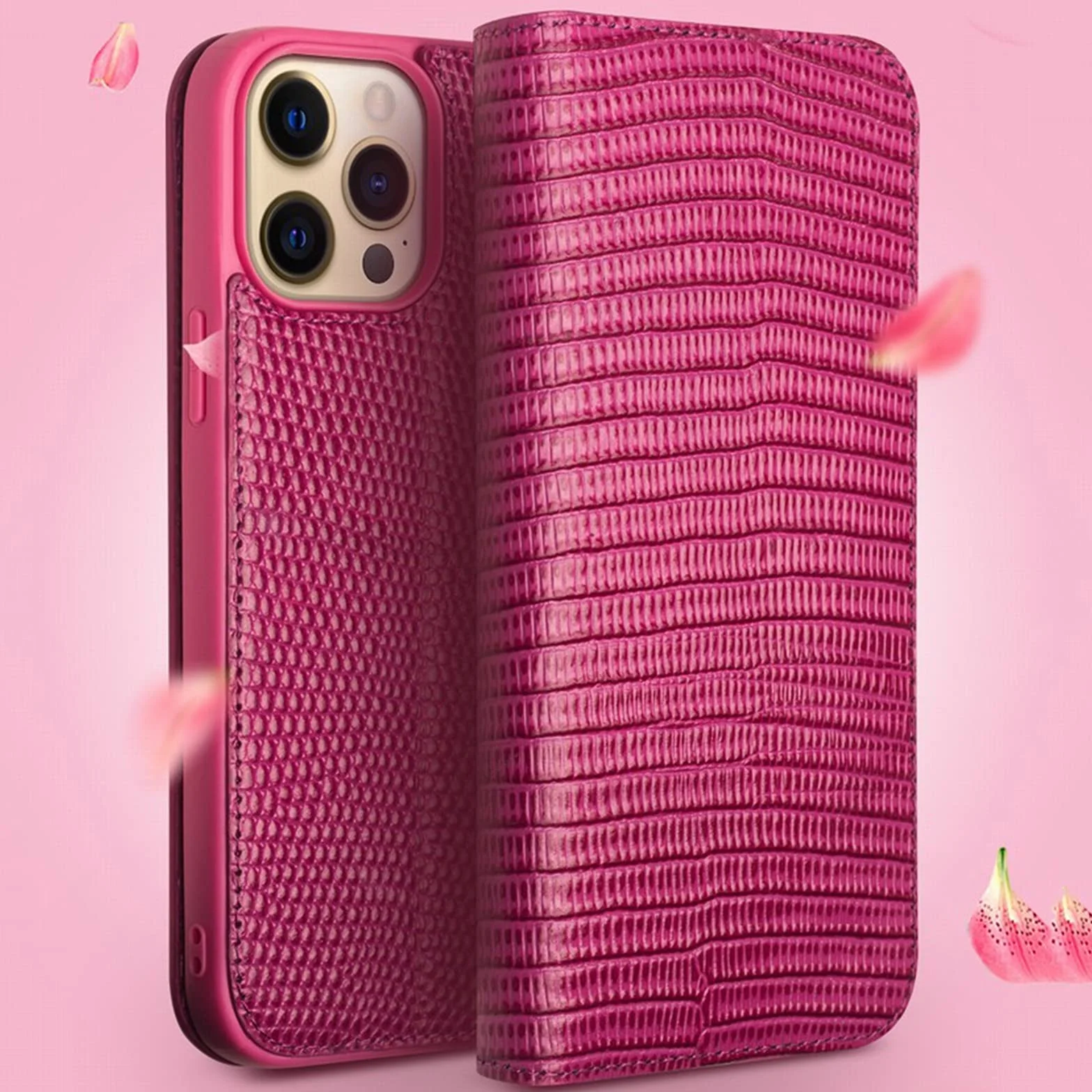 Etui kompatybilne z iPhone 13 Pro Max 6,7", portfel etui z klapką dla kobiet wysokiej jakości skóra z przegródkami na karty odporne na wstrząsy silikonowe etui na zderzak