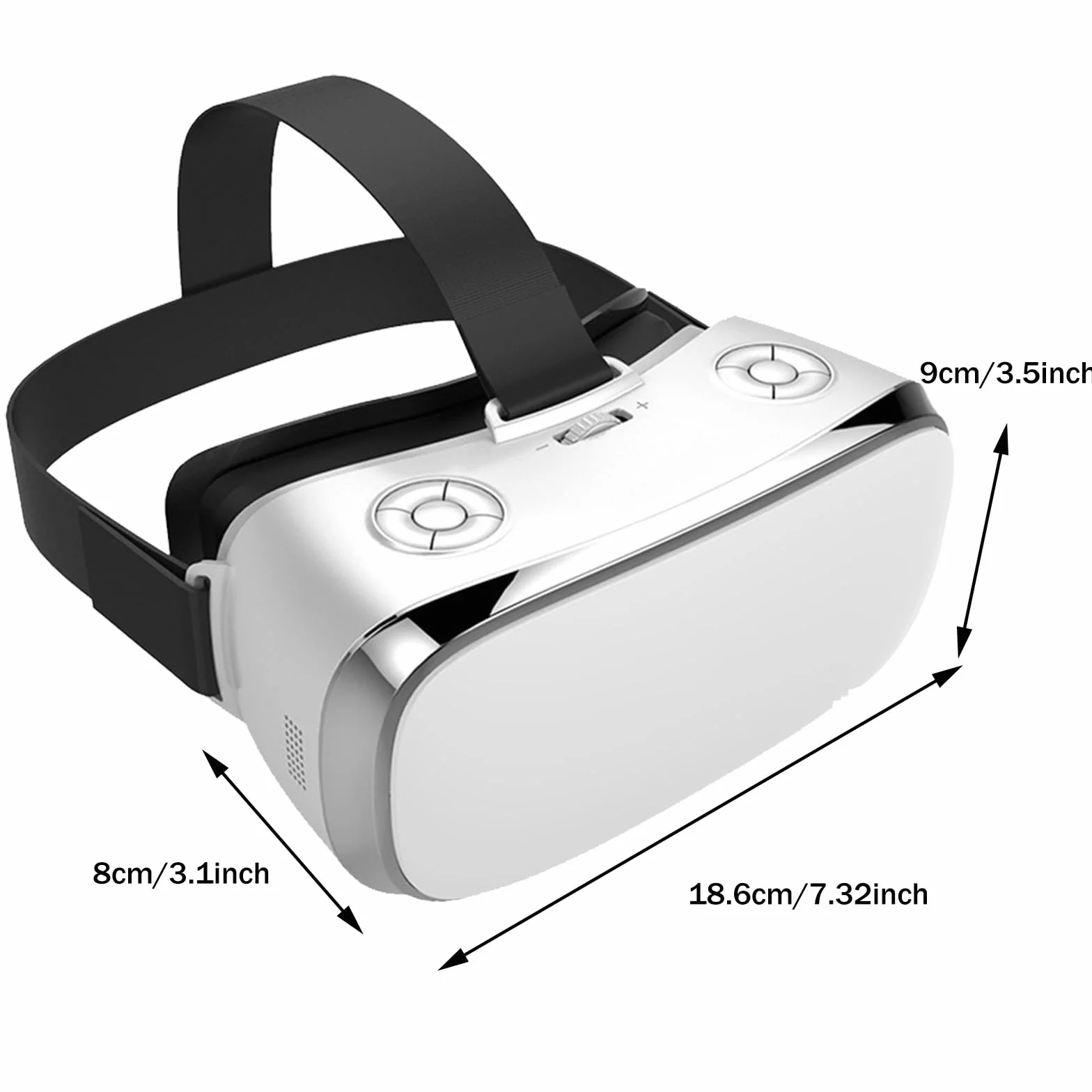 Okulary 3D Do Wirtualnej Rzeczywistości, Przeglądarka Filmów 360° Z Gamepadem, Pojemność Baterii: 3500 MAH, Obsługa Połączenia Wi-Fi, Śledzenie Głowy + Kąt Widzenia Przestrzennego 360°,Black