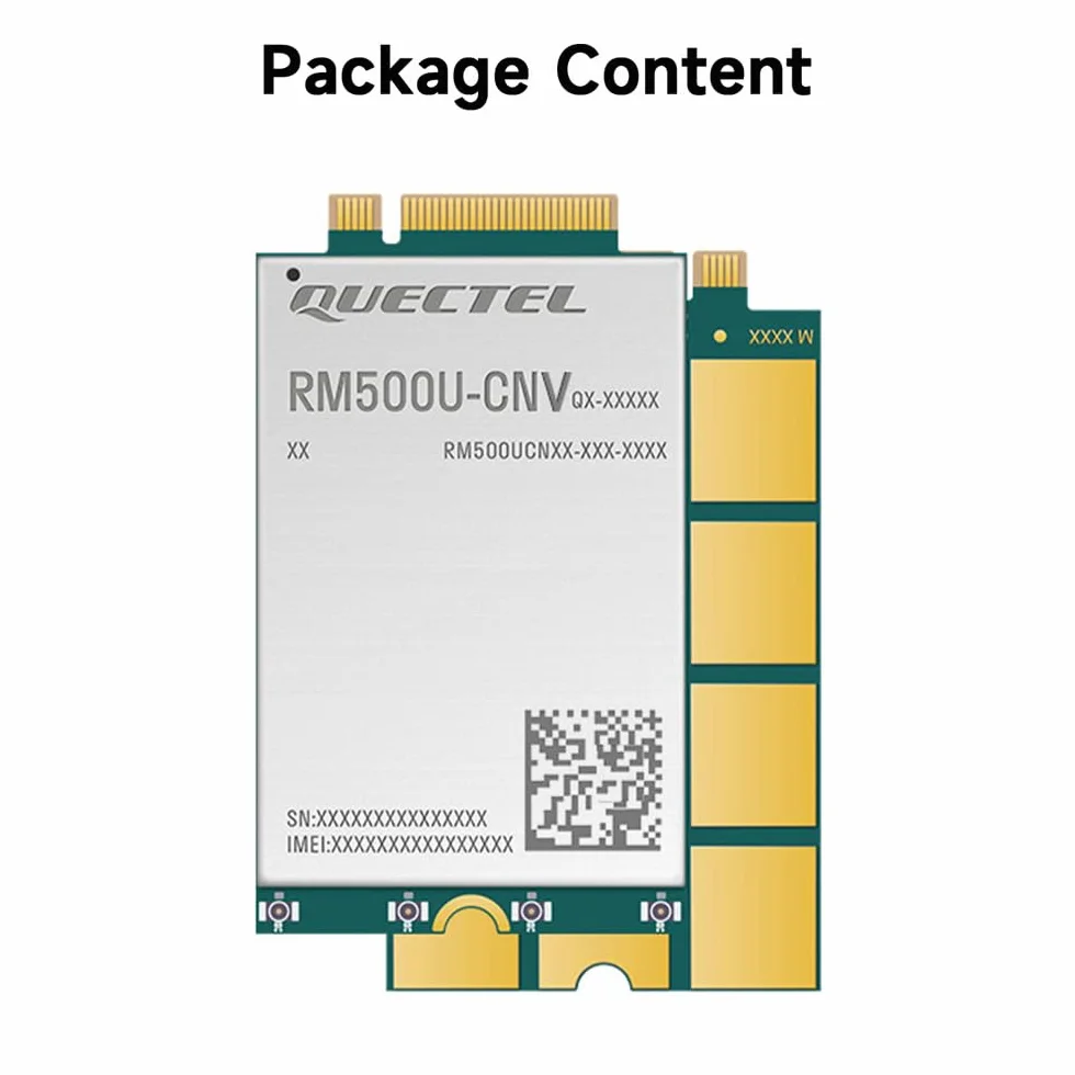 Waveshare Quectel RM500U-CNV 5G Sub-6 GHz Module, M.2 Form Factor,Industrial-Grade Modules for Industrial,IoT/EMBB and Commercial Applications Support 5G/4G/3G