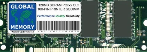 128MB 100-PIN SDRAM SODIMM PAMIĘĆ RAM DLA DRUKARKI (P/N ML-00MD/XAA, 16H0059, MD-128, C9121A, Q9121A, Q7709A, A0360951)
