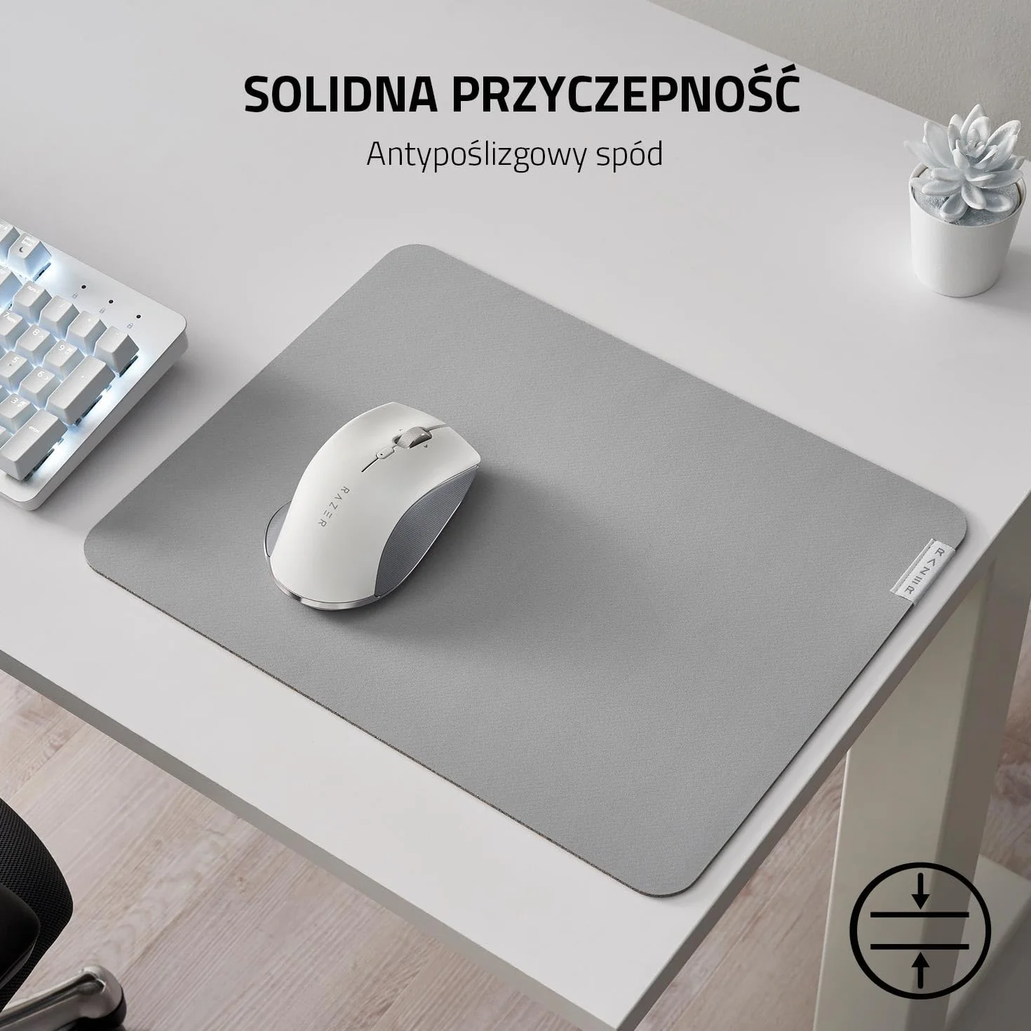 Razer Pro Glide - Miękka podkładka pod mysz zapewniająca produktywność w biurze (gruba gumowa pianka o wysokiej gęstości, teksturowana powierzchnia z mikrowłókniny, 360 x 275 x 3 mm)