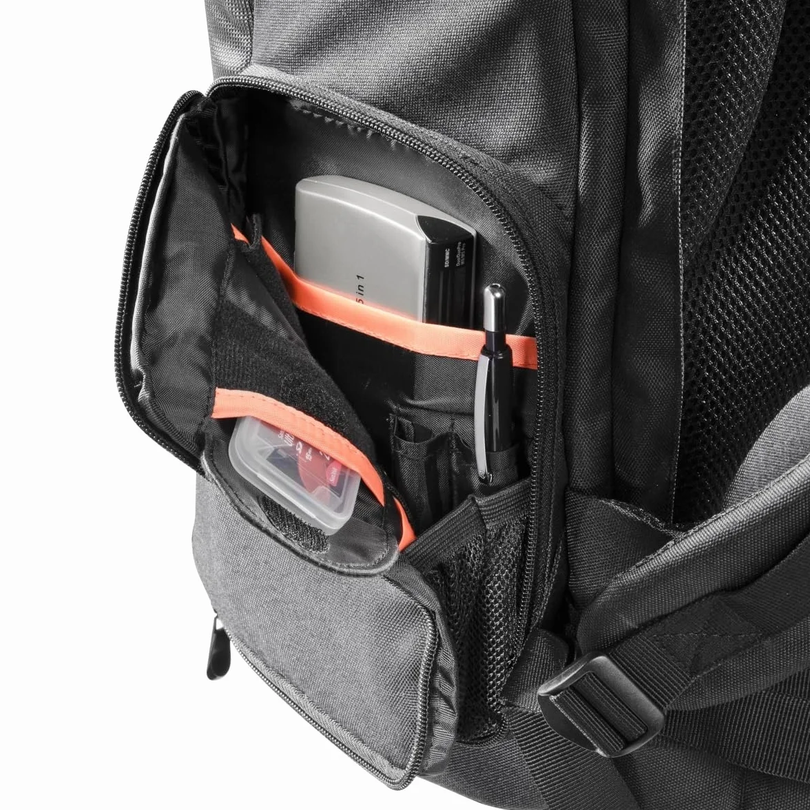 Mantona Scout Trekking 2 w 1 zestaw (łącznie z plecakiem trekkingowym i statywem do aparatu Scout 142 cm, nadaje się do lustrzanek cyfrowych i systemowych, z ochroną przed kradzieżą)
