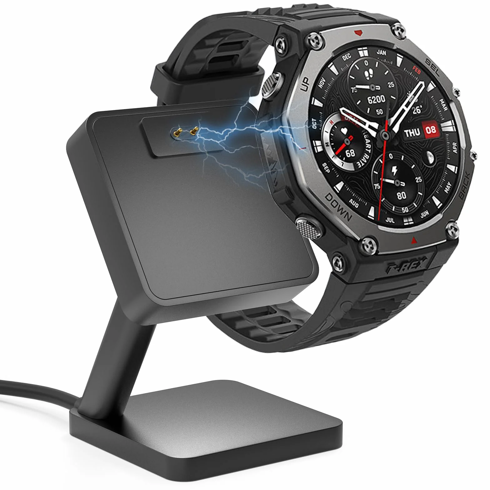 Ładowarka magnetyczna kompatybilna z Amazfit T-Rex 3 / Balance, stacja ładująca z kablem USB-A 1m