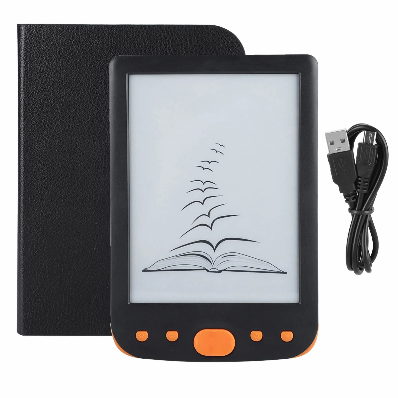 6-calowy Czytnik E-booków, Czytnik E-booków do Czytania Książek do Nauki (ORANGE)