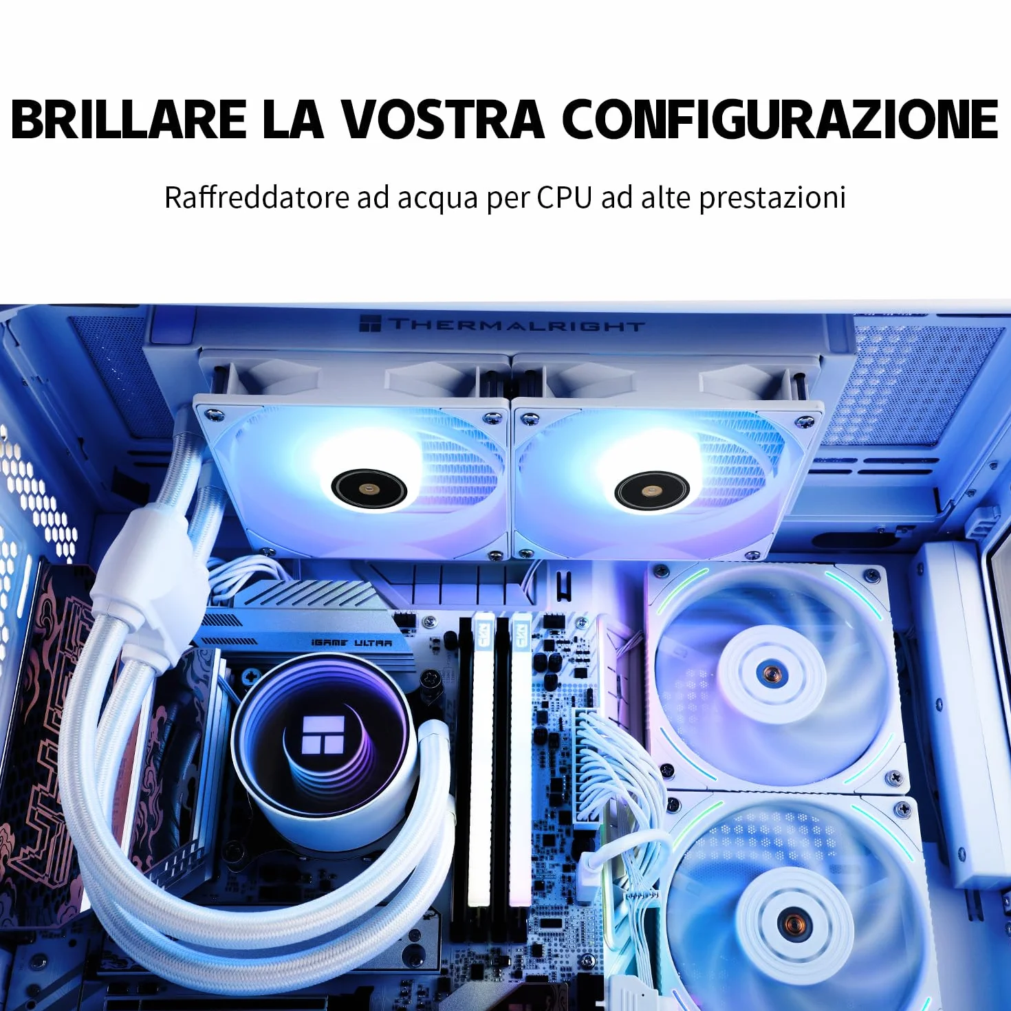 TR Frozen Notte 240 BLANC ARGB CPU chłodnica procesora, wentylator Dual PWM, łożysko S-FDB V2, odpowiedni do AMD/AM4 AM5, Intel LGA 1700/1851/1151/1200/2011