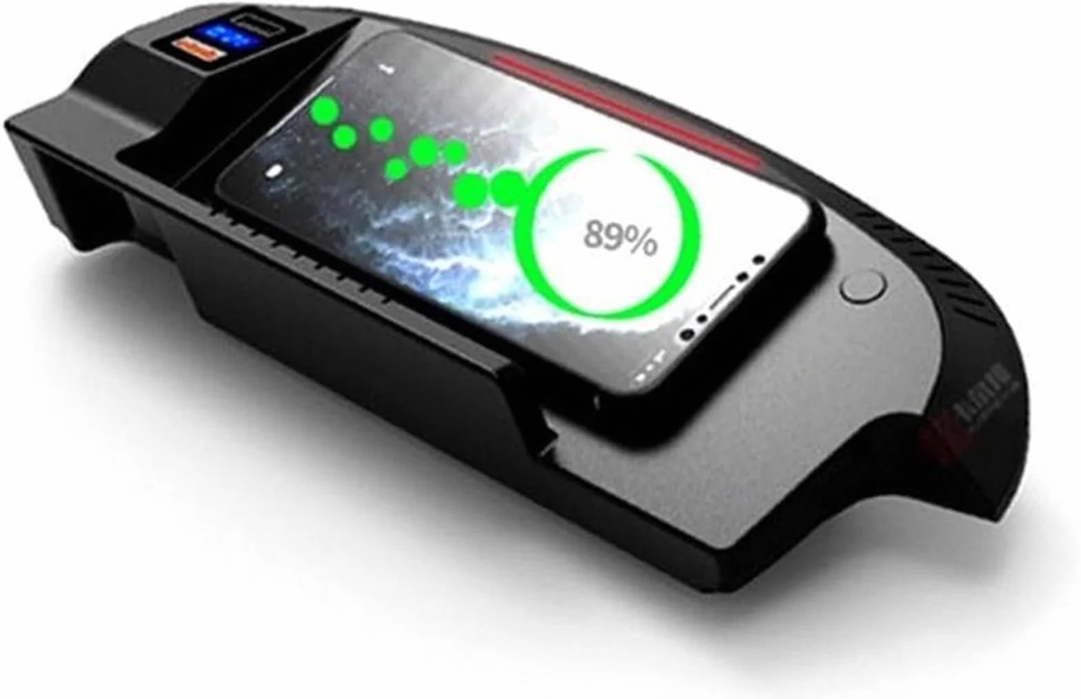 15W Szybka bezprzewodowa ładowarka samochodowa Uchwyt samochodowy Bezprzewodowa ładowarka QI Panel Telefon Ładowarka Pad, Ford, dla Mustang, 2015-2020 Bezprzewodowa ładowarka samochodowa