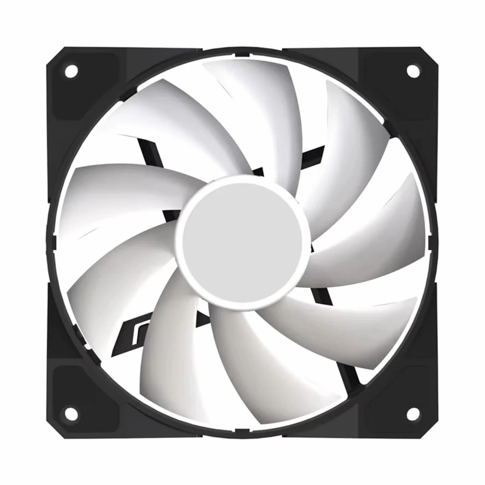 Cichy wentylator chłodzący RGB LED 120 mm 12 V 4 piny do komputera chłodzącego ciecz gry z efektem tęczowego światła o wysokiej wydajności. (BLACK)