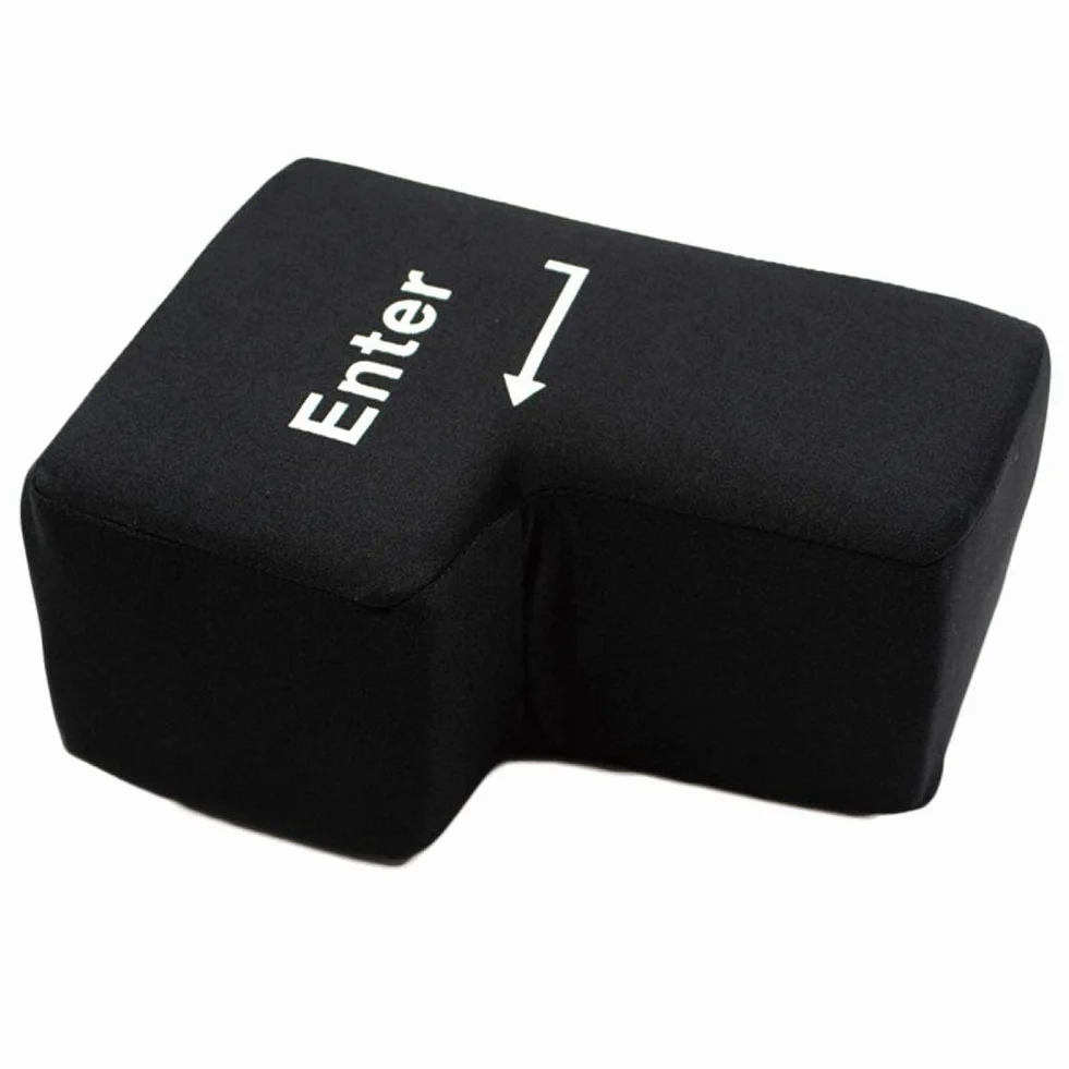 Wudaizhi Wejdź na poduszkę USB Unbreakable Big Enter Button Rzuca poduszkę z komputerem USB Wejście Klucz do Poduszka Biurko
