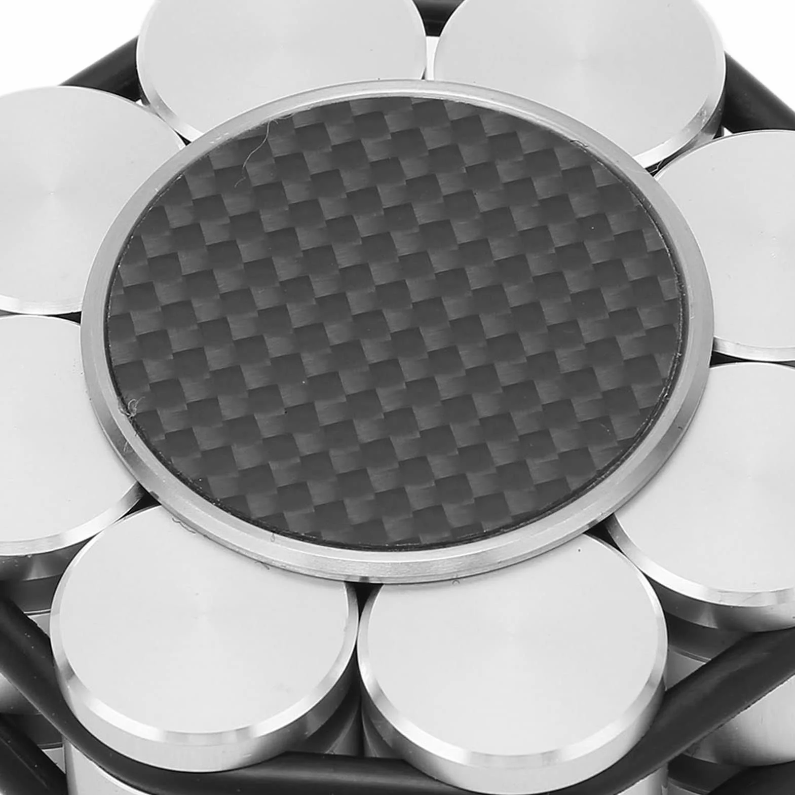 Stabilizator Płyty, Gramofon Zacisk Obciążnika Płyt Winylowych LP Stal Nierdzewna 304 Stabilizator Płyt Winylowych LP z Silikonowym Dnem, do Gramofonu LP Tłumienie Drgań