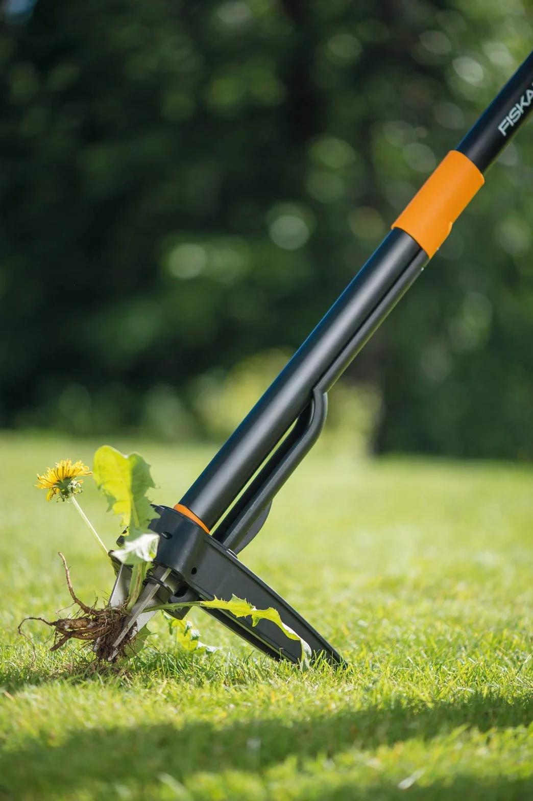 Fiskars Wyrywacz do chwastów, Długość: 1 m, Ramiona ze stali nierdzewnej/ trzonek z tworzywa, Czarny/ pomarańczowy, Xact, 1020126