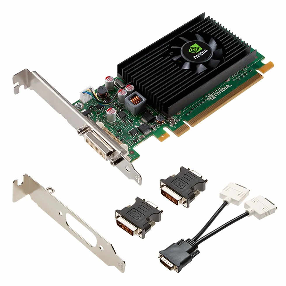 PNY Nvidia VCNVS315DVI-PB niskoprofilowa karta graficzna do podwójnego DVI i VGA - czarna