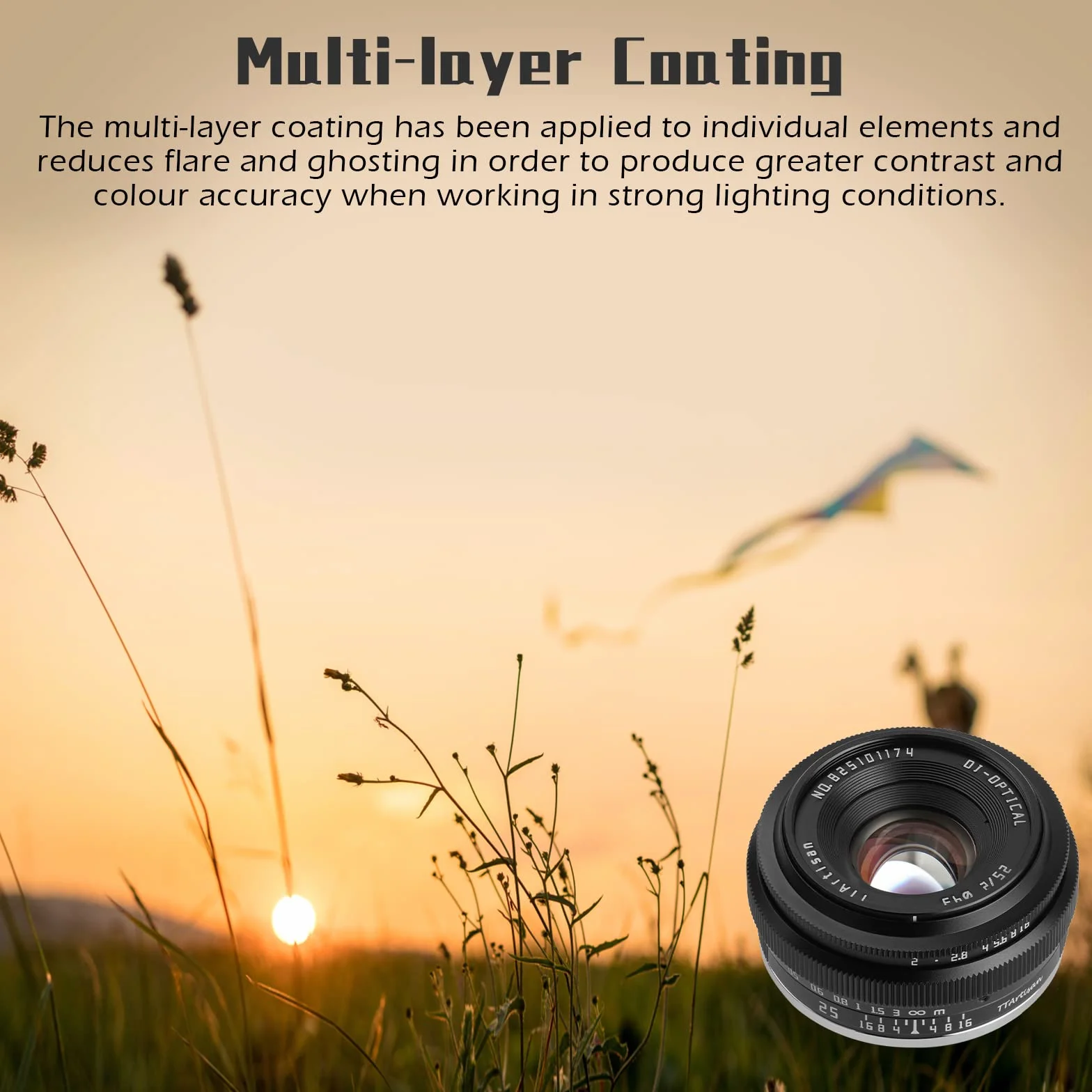 TTartisan 25 mm F2 szerokokątna ręczna soczewka, kompatybilna z MFT M4/3-Mount bezlusterkowa epm1 emp2 E-PL1 E-PL2 E-PL3 E-PL5 E-PL6 G2 G3 G5 G6 G7 G9 GH1 GH2 GH3 GH4 GH5S