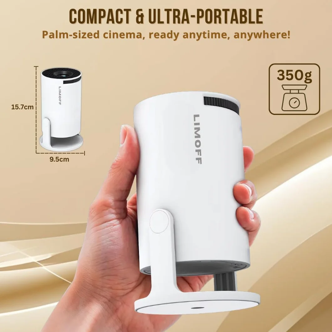 Hy300Pro + mini projektor 1080p Full HD Smart z systemem Android 11, WiFi 6 i Bluetooth 5.2, przenośny mini projektor kina domowego, obsługa 4K