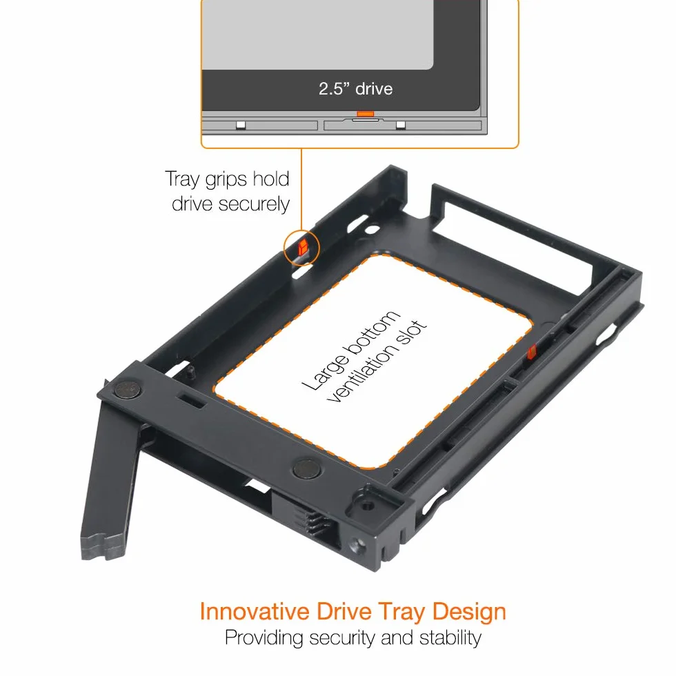 ICY DOCK Ramka wymienna do 2 x 2,5 cala (6,4 cm) SATA/SAS SSD/HDD ExpressCage MB742SP-B