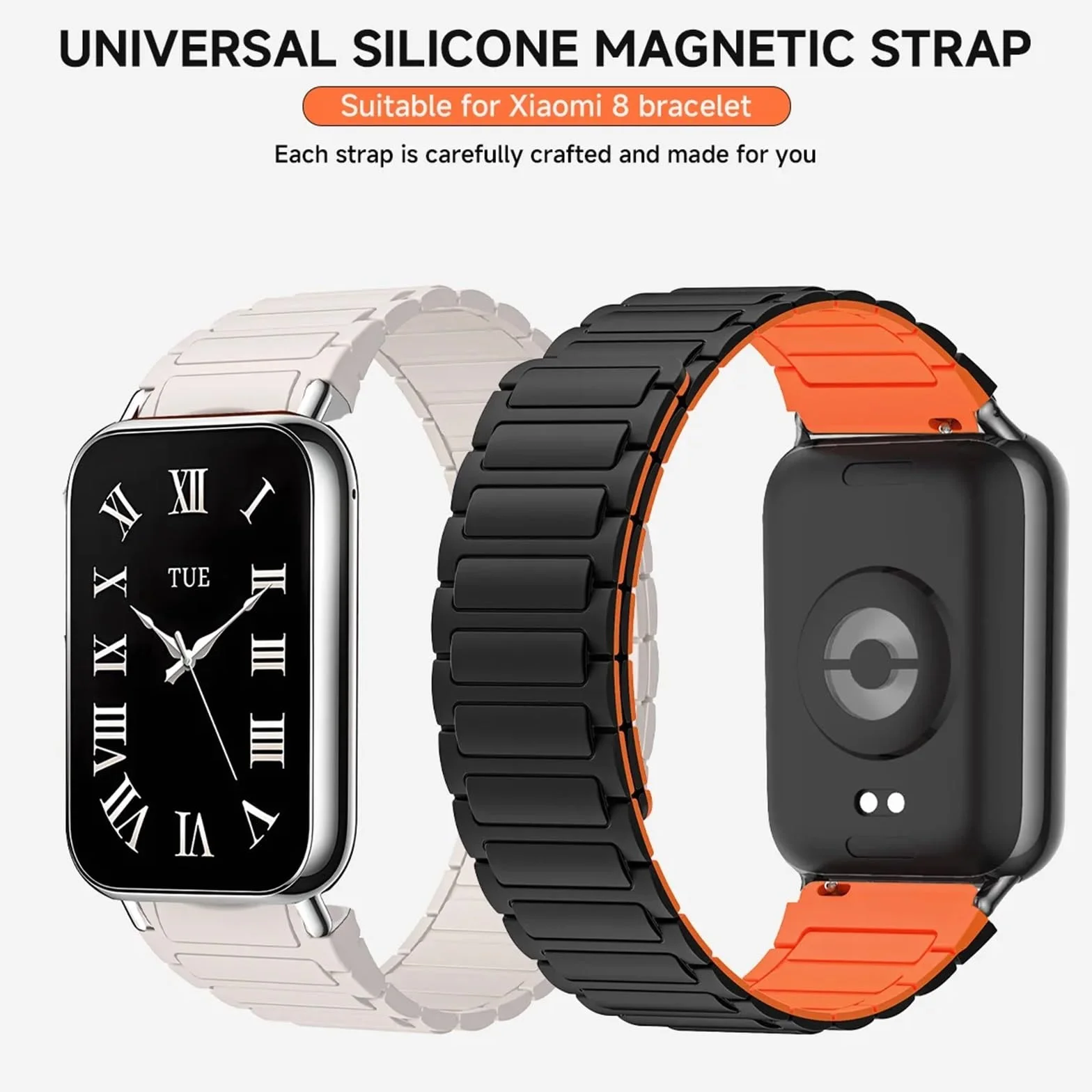 Silikonowy pasek na 8 pro inteligentną opaskę magnetyczną Bransoletę 4
