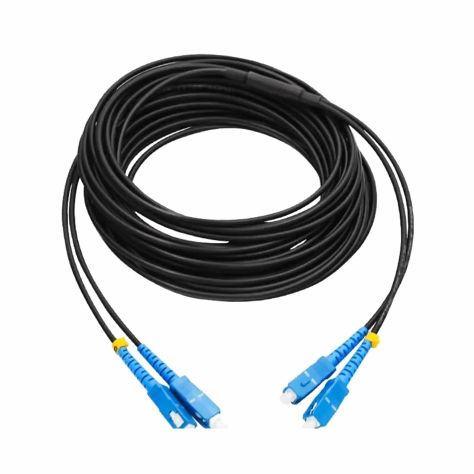 Kabel zewnętrzny światłowodowy, SC-SC/FC/LC jednomodowy 2 rdzenie, Duplex, opancerzony kabel połączeniowy do skakania kabla oplotu, 200 m, 250 m, 300 m (SC-SC 300m)