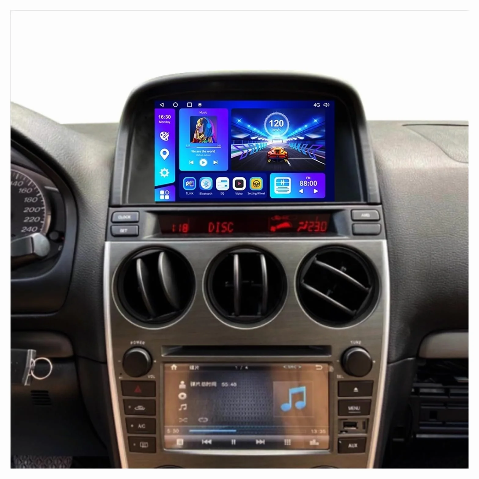 Nawigacja GPS Stereo Audio Video Akcesoria Odtwarzacz Przejrzysty I Responsywny
