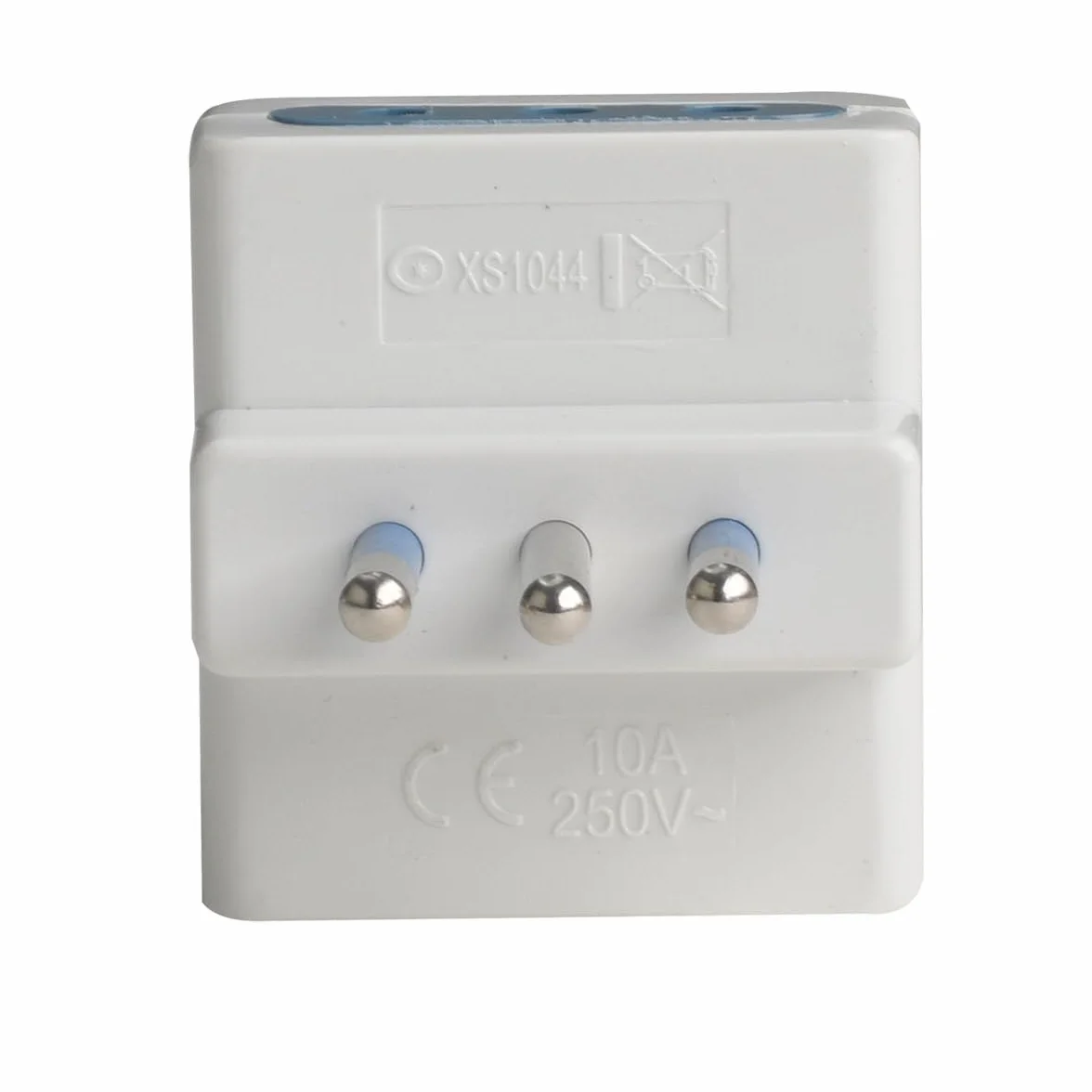 Adapter wielokrotnego gniazda podróży mała wtyczka 10A z 2 gniazdami 10A 2P+T i 1 gniazdo uniwersalne 10A/16A (25pcs, biały)