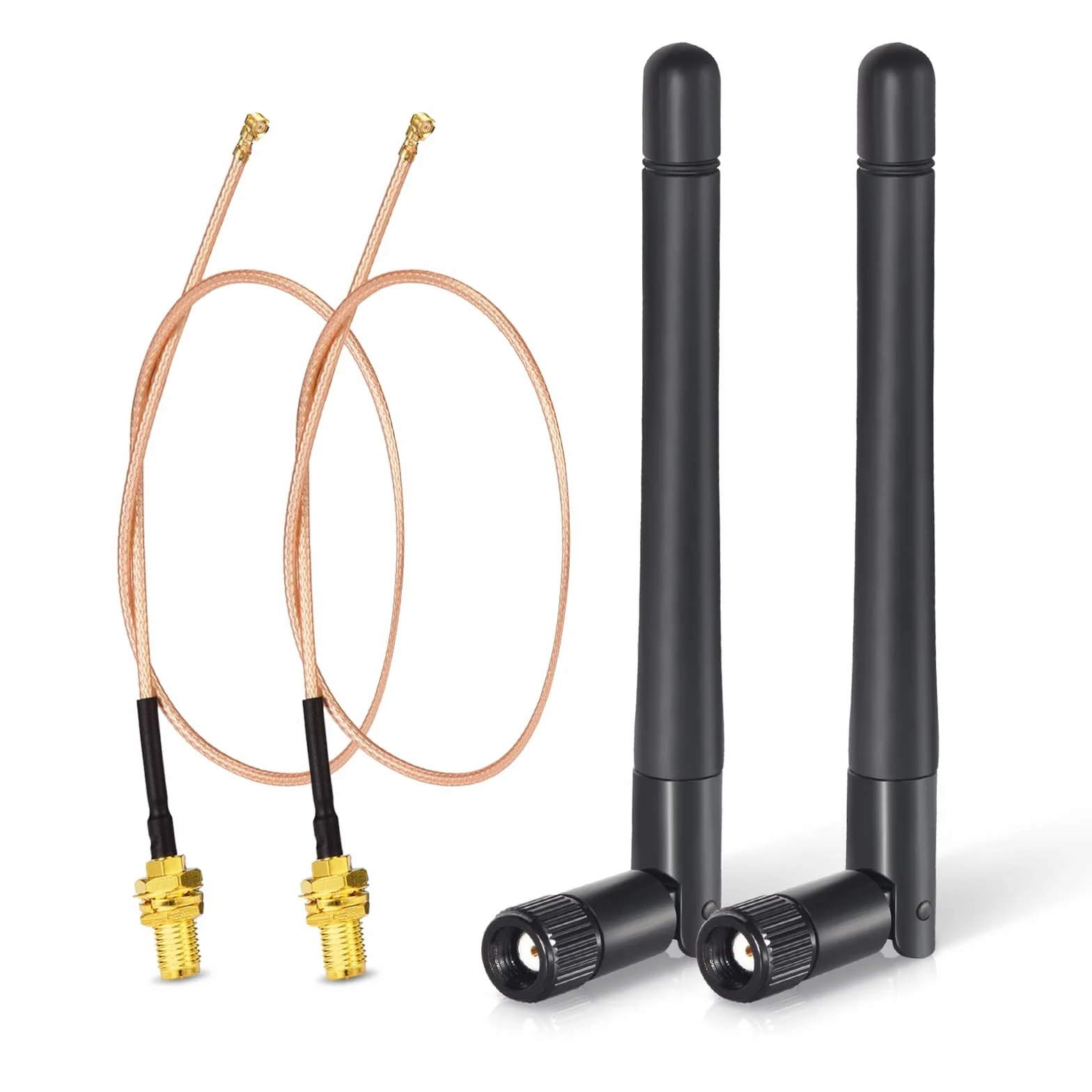 Bingfu Dwuzakresowa antena WiFi 2,4 GHz 5 GHz 5,8 GHz 3 dBi RP-SMA, kabel koncentryczny 0,3 cm 0,3 mm do ESP32-CAM Karta sieciowa Intel PCIE Router WiFi Kamera IP Bezpieczeństwo Adapter USB