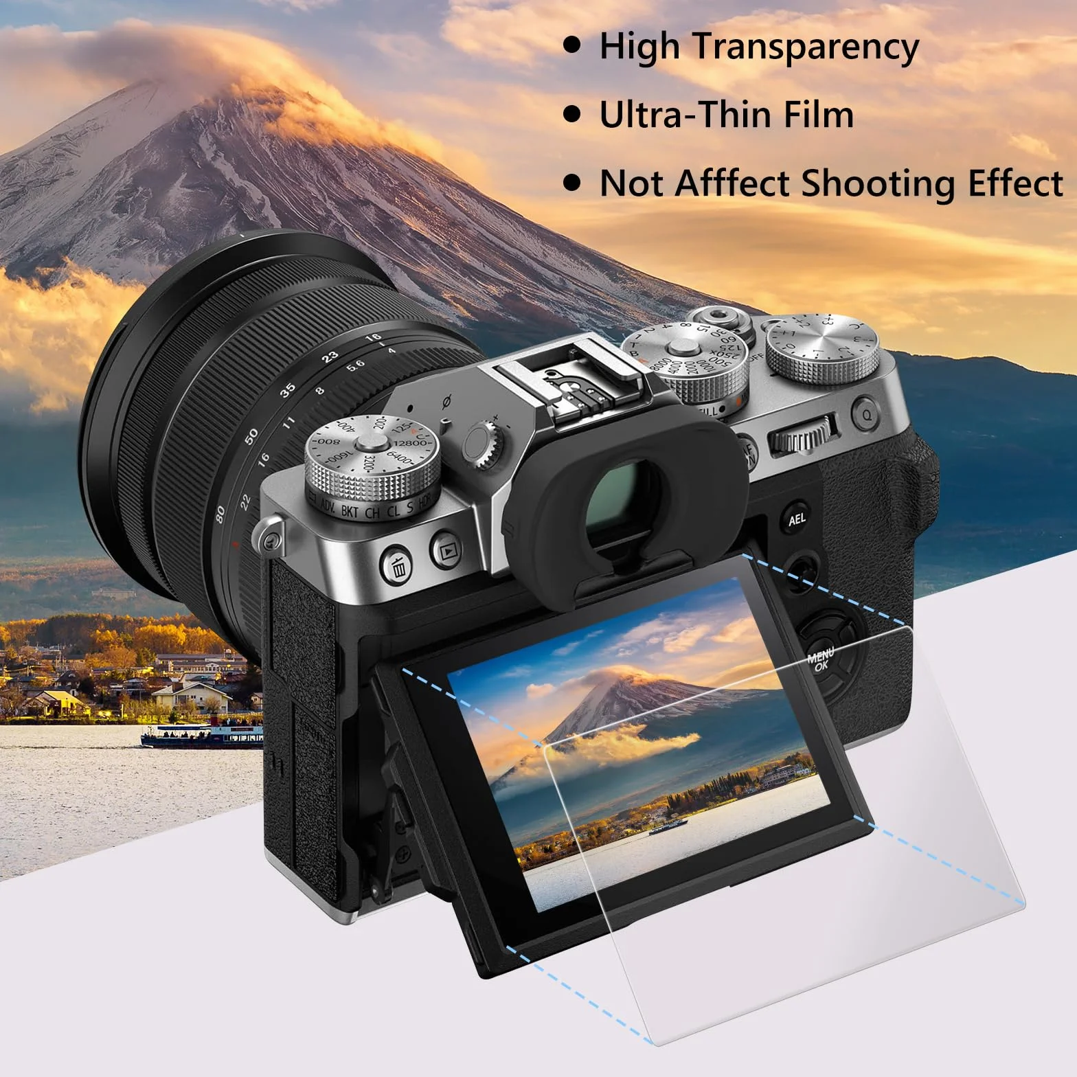 kinokoo Osłona ekranu kompatybilna z aparatem Ricoh GR IV, 0,25 mm, twardość 9H, folia ze szkła hartowanego do Ricoh GR IV, bez pęcherzyków powietrza, odporna na zarysowania, 3 szt