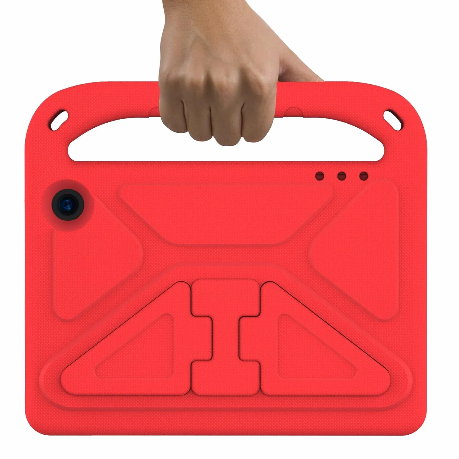 Pokrywa tabletu Kompatybilny z etui na tablet Kindle Fire 7 2022 12th, amortyzujący wstrząsy, z uchwytem, ​​EVA, uchwyt, wytrzymały pokrowiec na tablet dla dzieci, lekki Strona główna tabletu(Rosso)