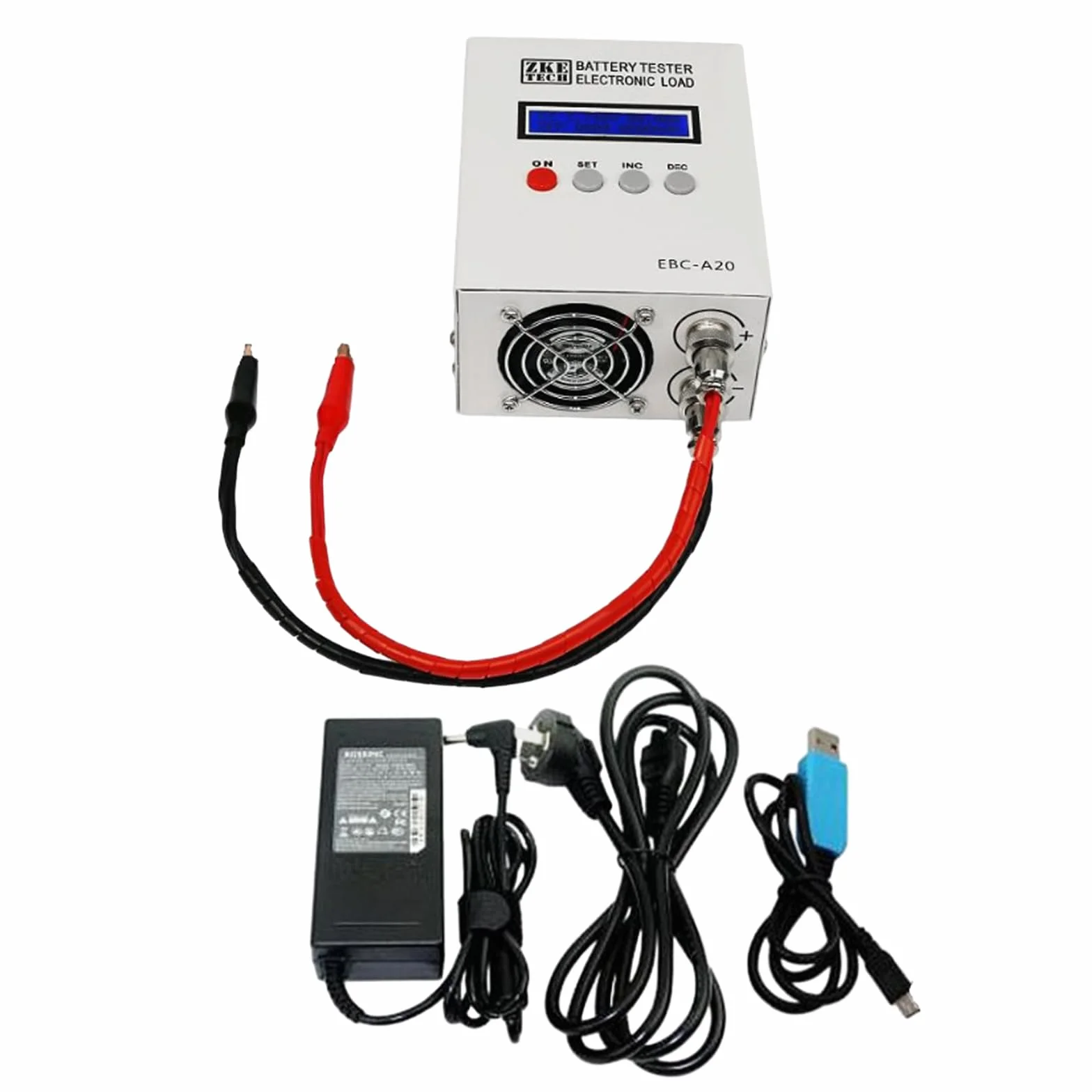Tester pojemności akumulatora litowo-jonowego 20A analizator baterii elektronicznej 0-30 V 85 W, kontroler ładowarki EBC-A20, tester baterii litowo-jonowych LCD USB, sprzęt do testowania samochodów