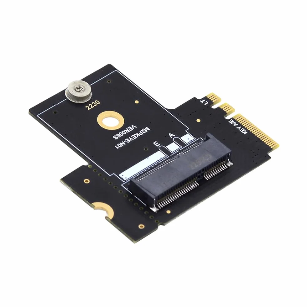 NGFF Key A+E PCI Express wtyczka na gniazdo, kątowy 90-stopniowy adapter niskiego profilu, adapter do kart przedłużających