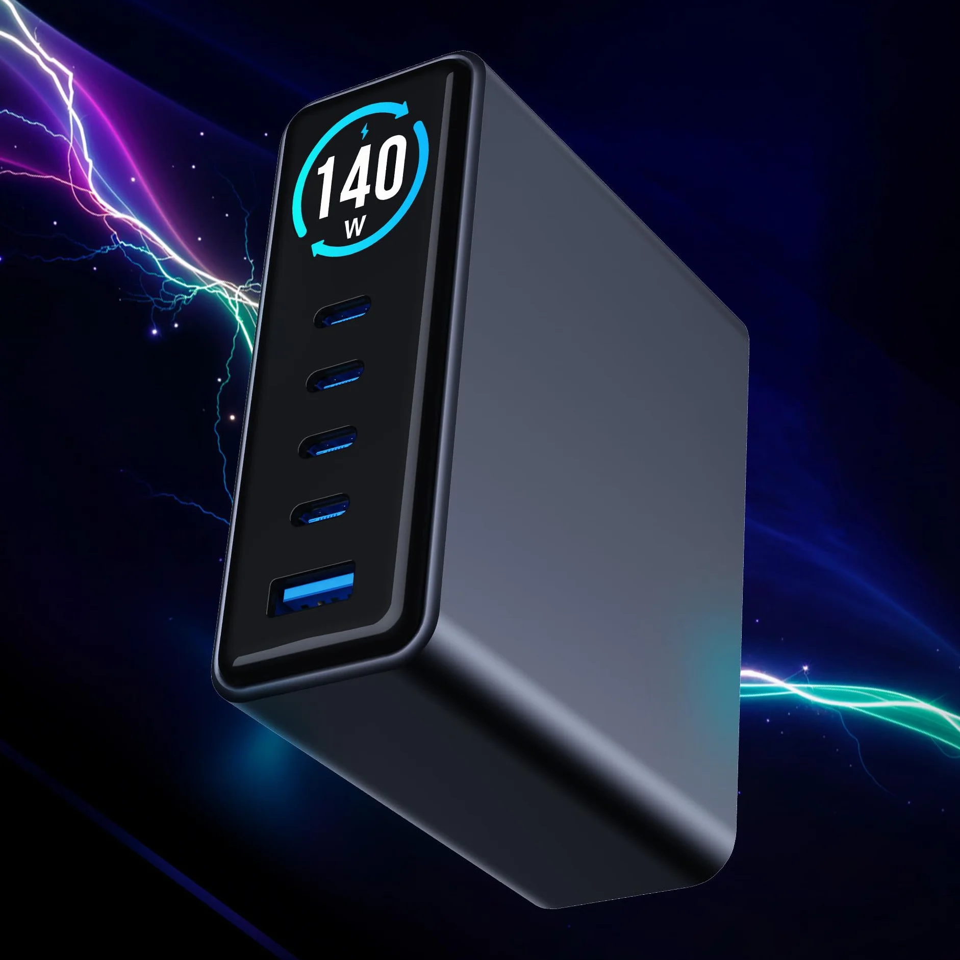 3mk InCharger Desktop Charger Lumin Stacja Ładująca 140W Czarny